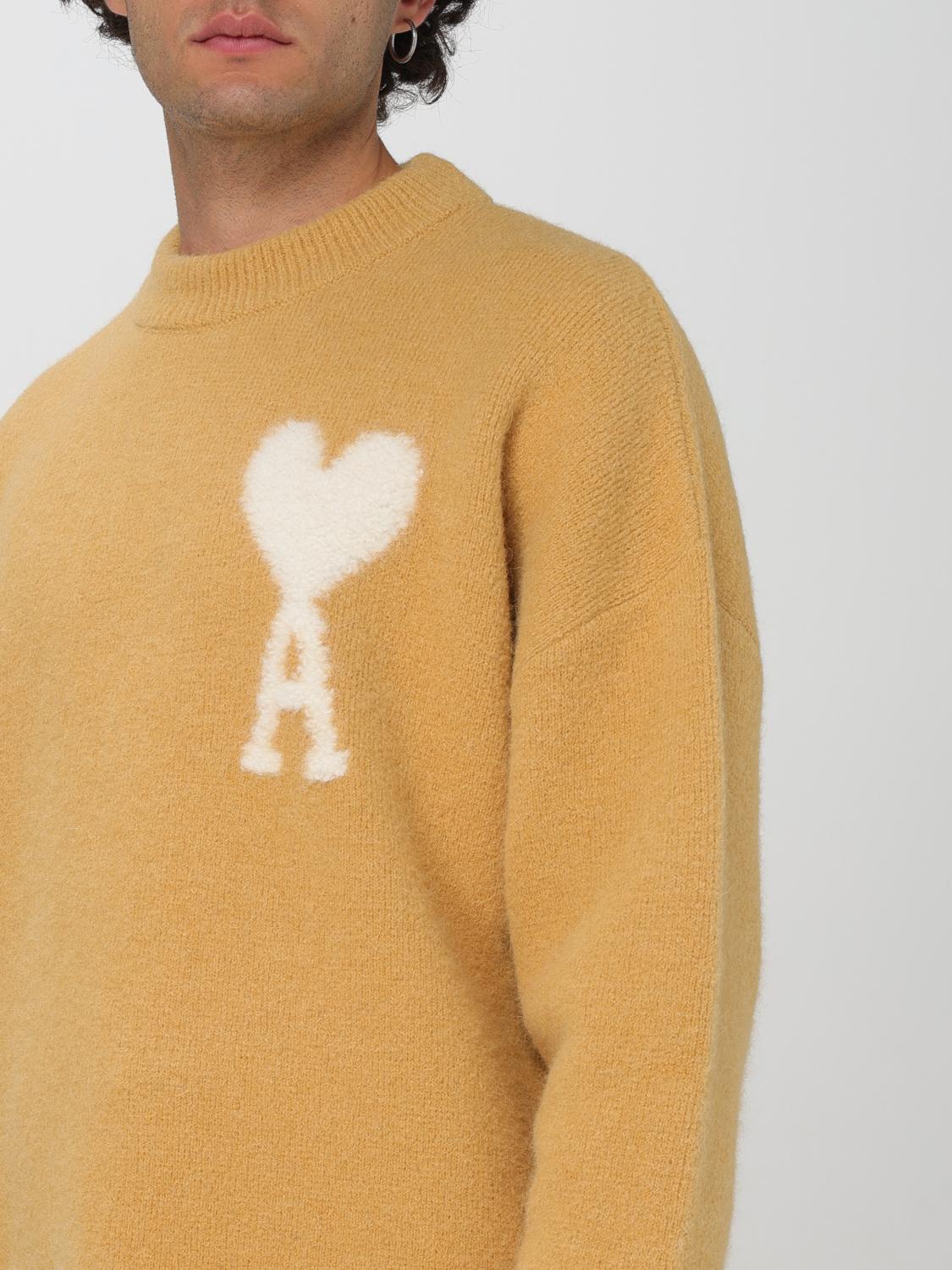 AMI PARIS JUMPER: Cardigan men Ami Paris, Yellow - Img 4