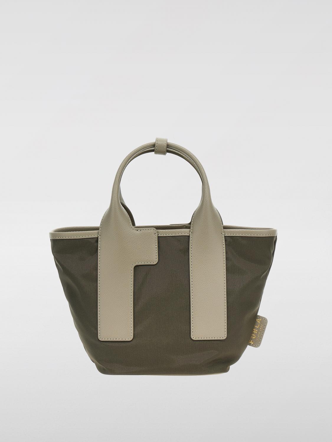 FURLA BORSA MINI: Borsa Piuma Furla in nylon e pelle s grana , Verde - Img 1