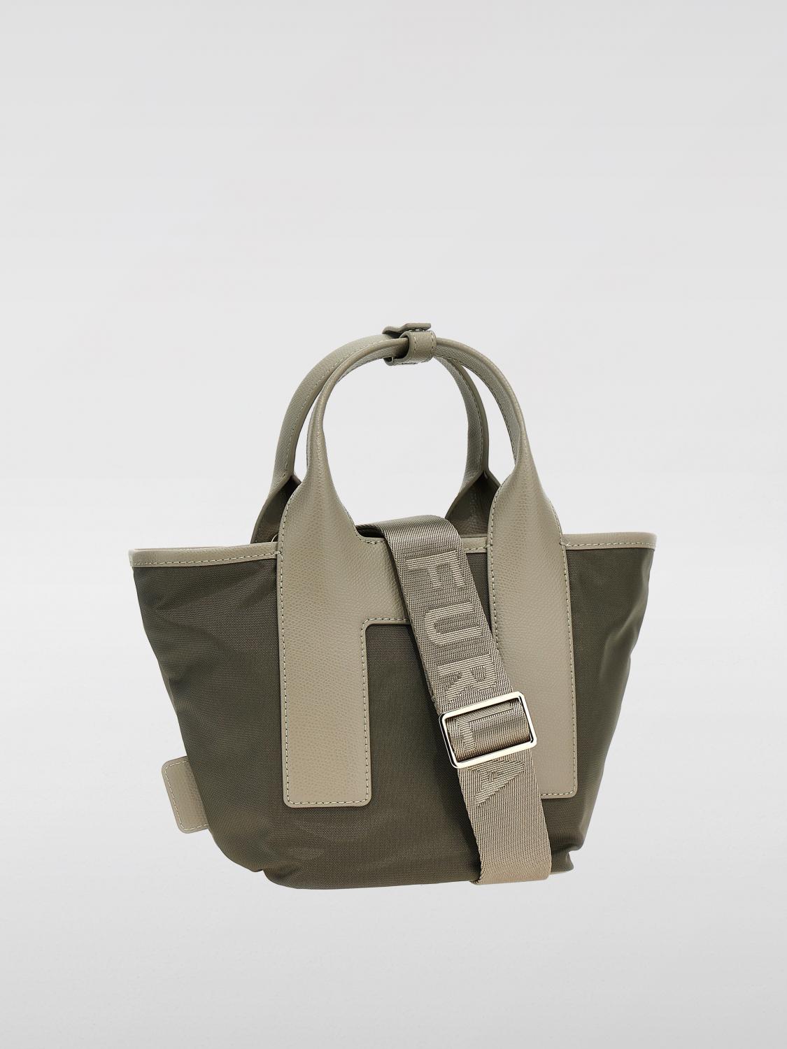 FURLA BORSA MINI: Borsa Piuma Furla in nylon e pelle s grana , Verde - Img 2