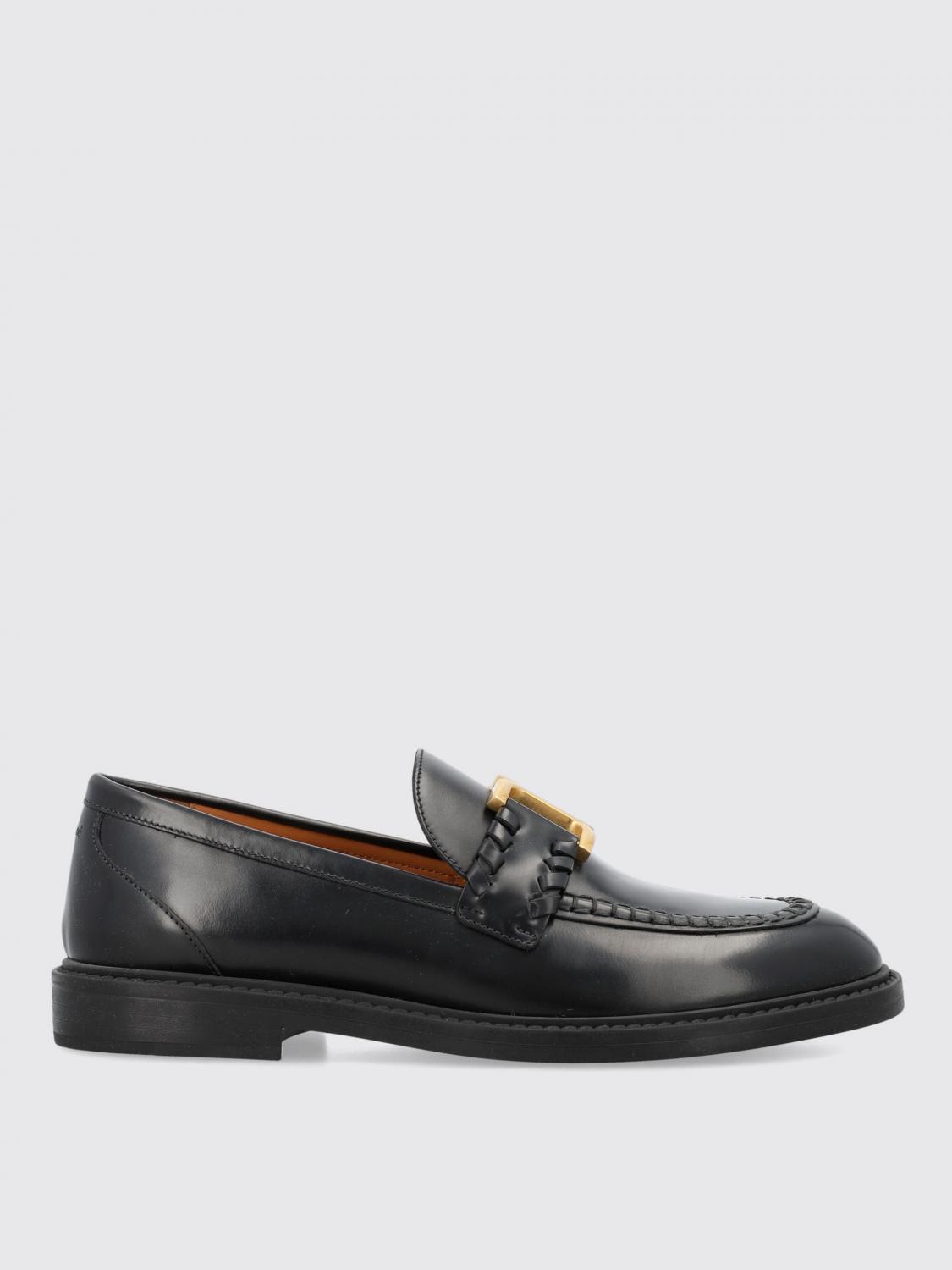 CHLOÉ MOCASSINI: Mocassino Chloè in pelle , Nero - Img 1