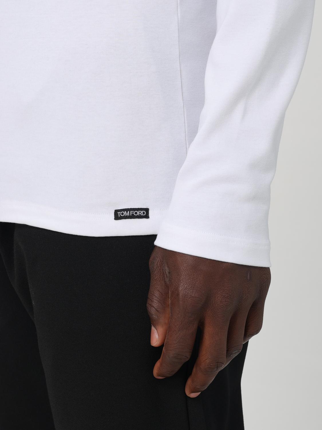 TOM FORD T-SHIRT: Pullover herren Tom Ford, Weiß - Img 5