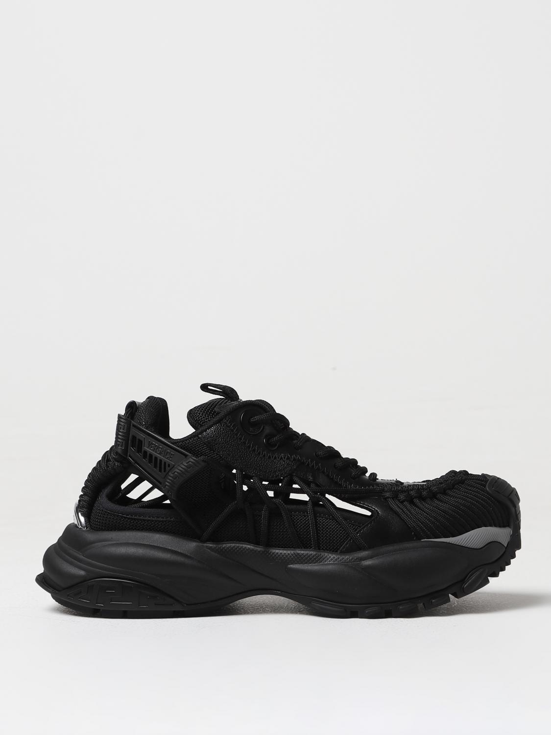 VERSACE SNEAKERS: Sneakers M_V_01 Versace in pelle e mesh , Nero - Img 1
