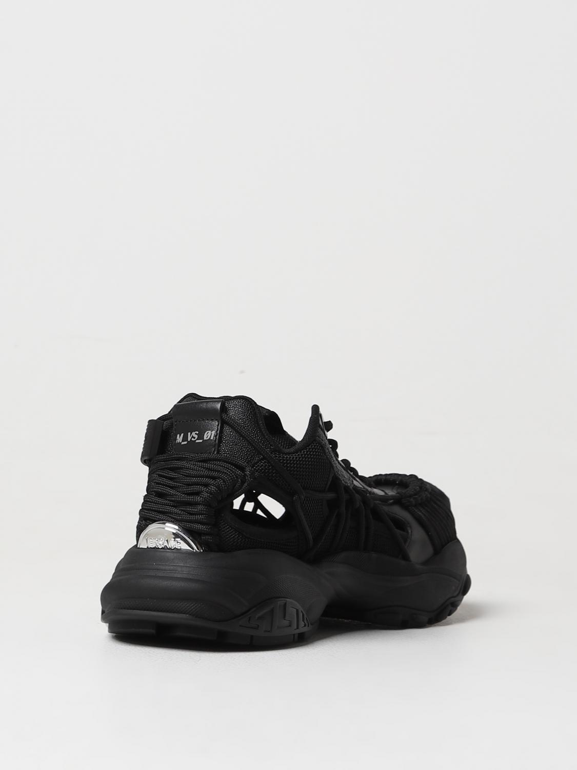 VERSACE SNEAKERS: Sneakers M_V_01 Versace in pelle e mesh , Nero - Img 3