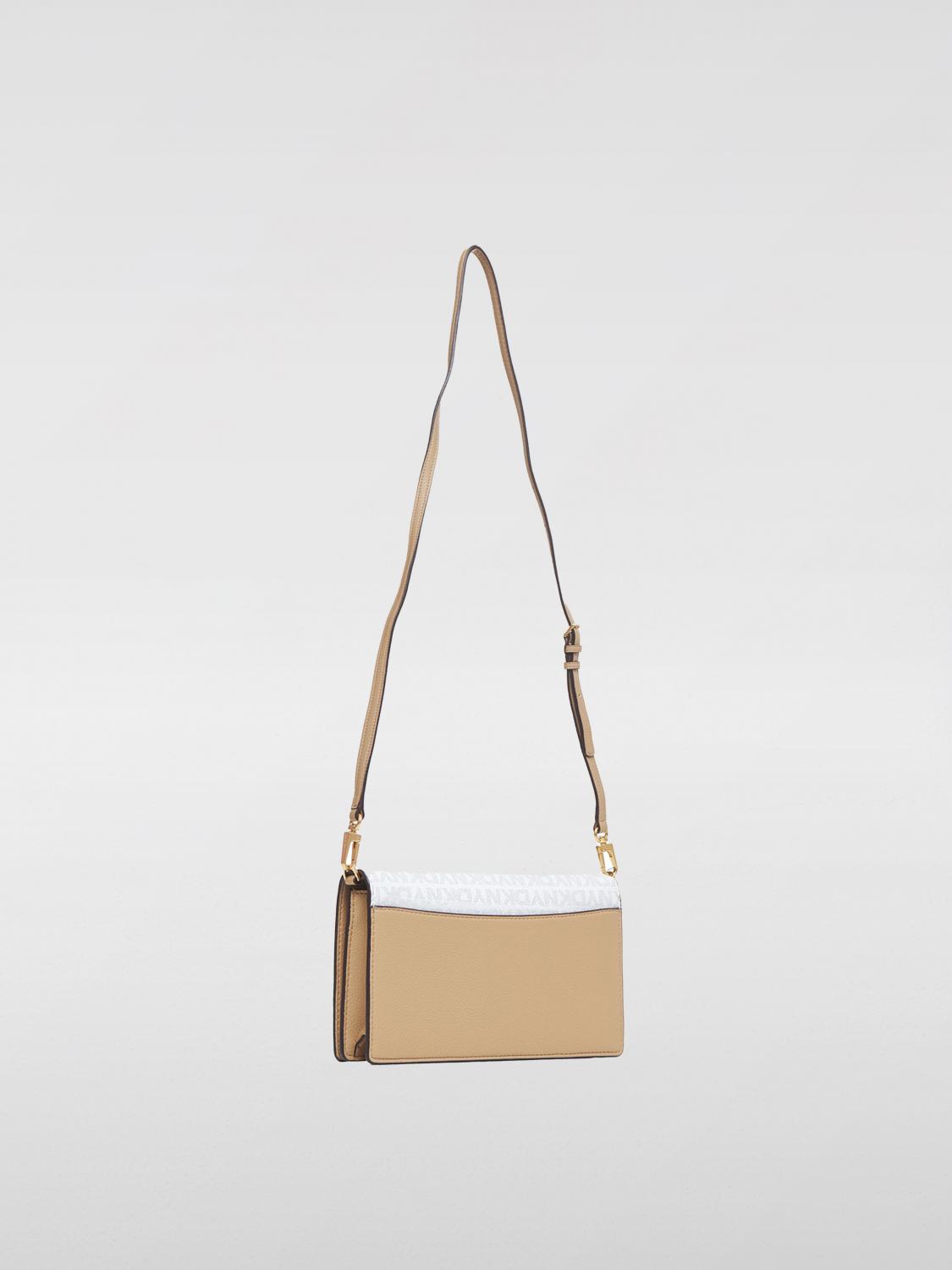 DKNY BORSA MINI: Borsa Farah Dkny in cotone spalmato con monogram all over , Beige - Img 2