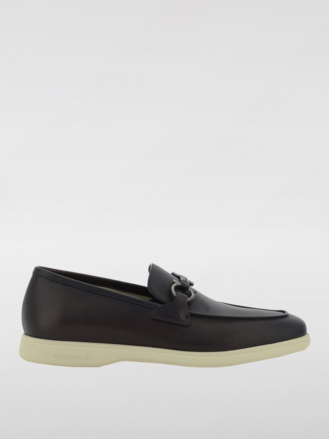 FERRAGAMO MOCASSINI: Mocassino Gancini Ferragamo in pelle , Marrone - Img 1