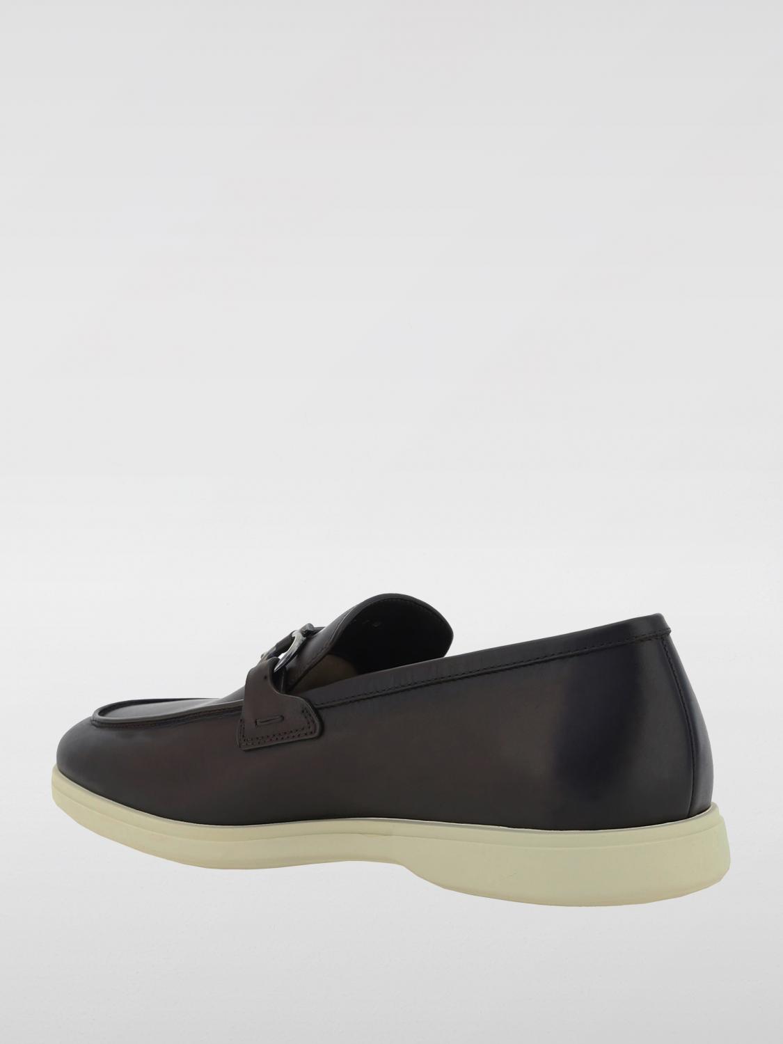 FERRAGAMO MOCASSINI: Mocassino Gancini Ferragamo in pelle , Marrone - Img 3