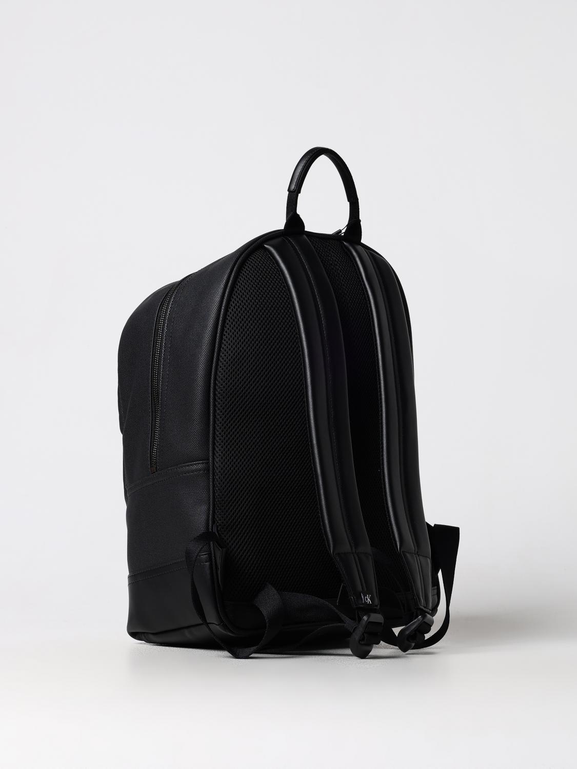 Calvin klein black shops and white backpack