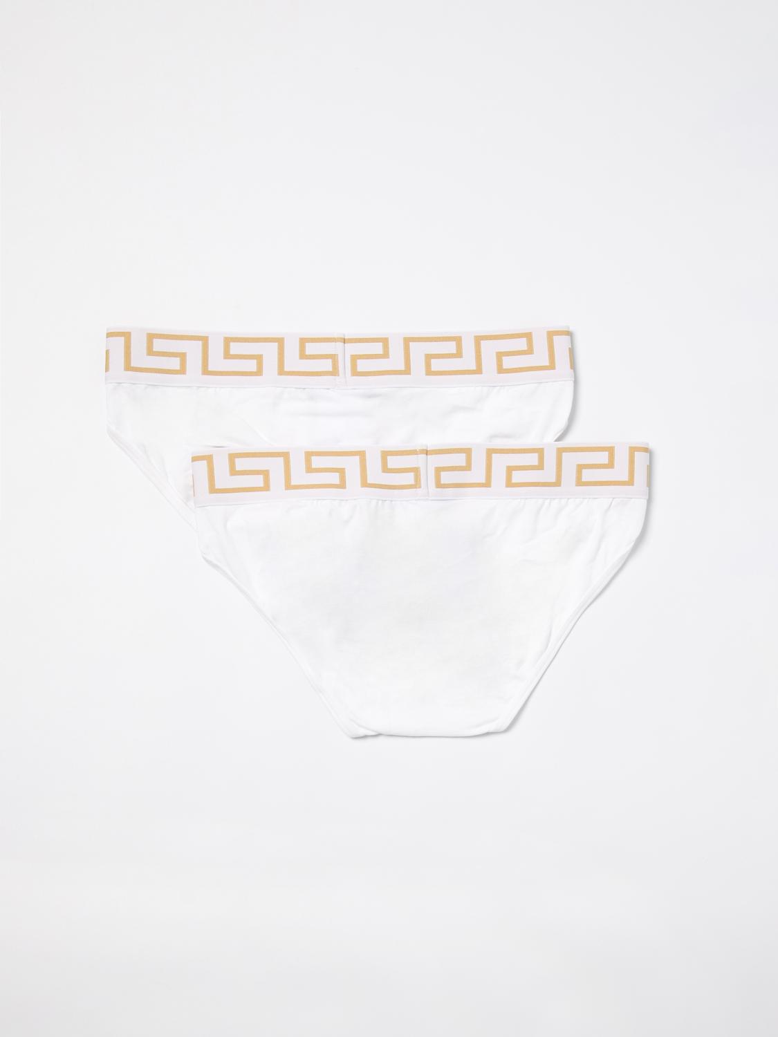 VERSACE INTIMO: Set 2 slip Versace in cotone stretch , Bianco - Img 2