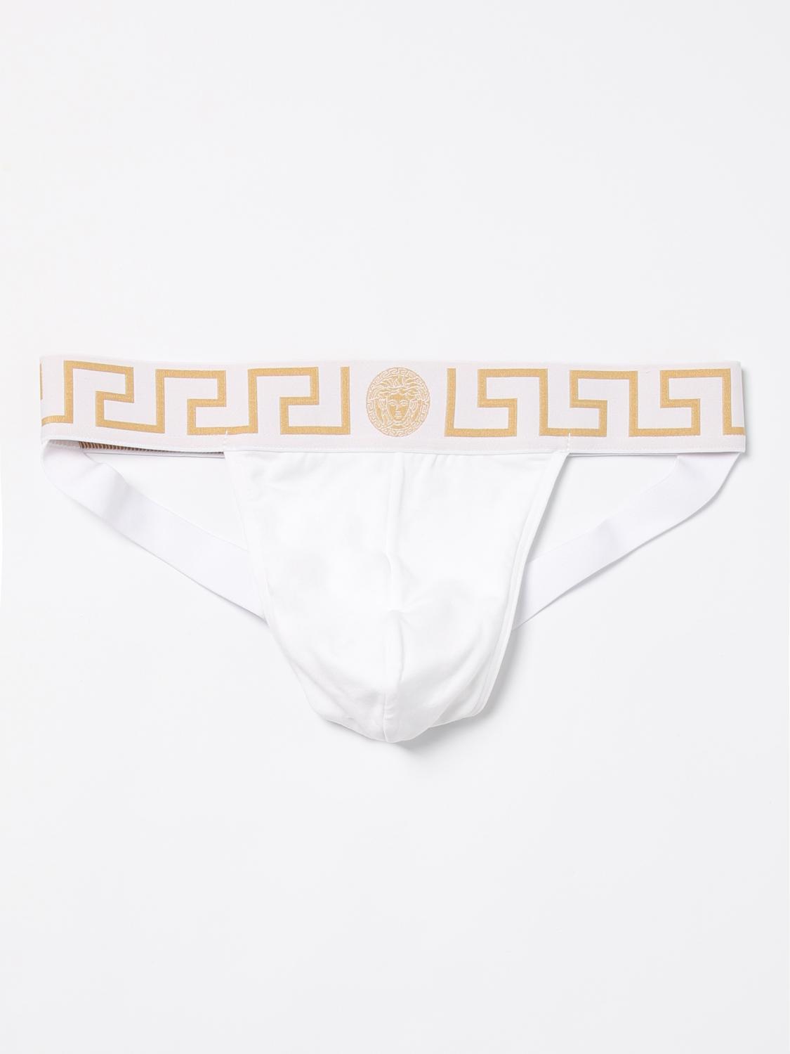 VERSACE INTIMO: Jockstrap Versace in cotone stretch , Bianco - Img 1