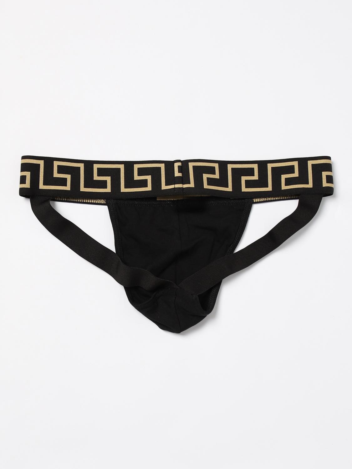 VERSACE UNTERWÄSCHE: Unterwäsche herren Versace, Schwarz - Img 2