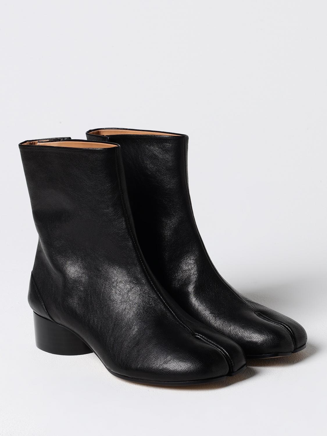 MAISON MARGIELA STIVALETTI: Stivaletto Tabi Maison Margiela in pelle a grana , Nero - Img 2