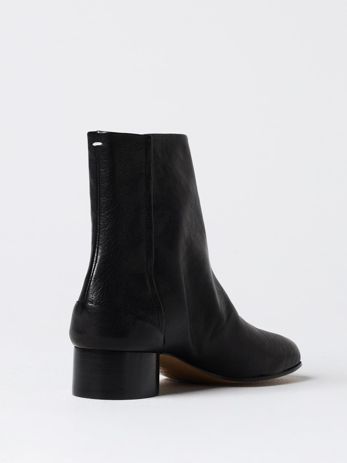 MAISON MARGIELA STIVALETTI: Stivaletto Tabi Maison Margiela in pelle a grana , Nero - Img 3