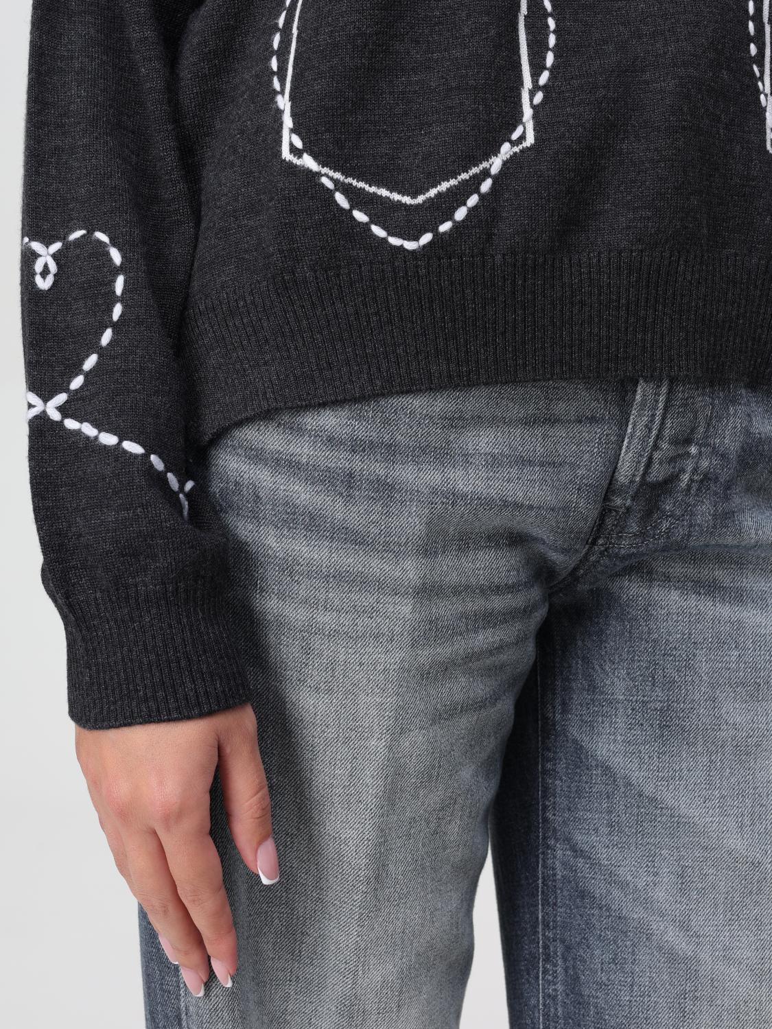 MOSCHINO JEANS PULL: Pull femme Moschino Jeans, Gris - Img 3