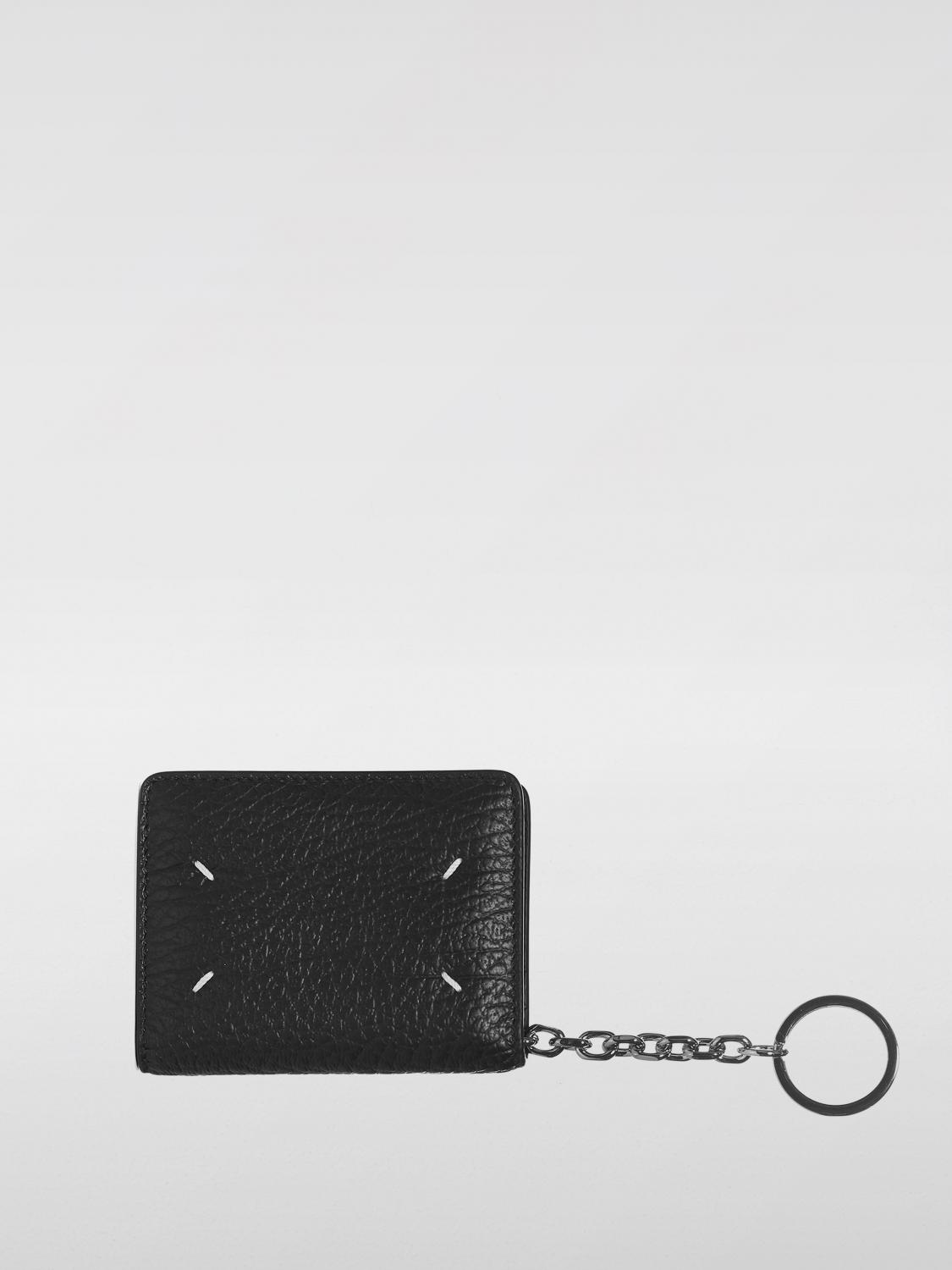 MAISON MARGIELA PORTAFOGLIO: Portacarte di credito Maison Margiela in pelle a grana , Nero - Img 1