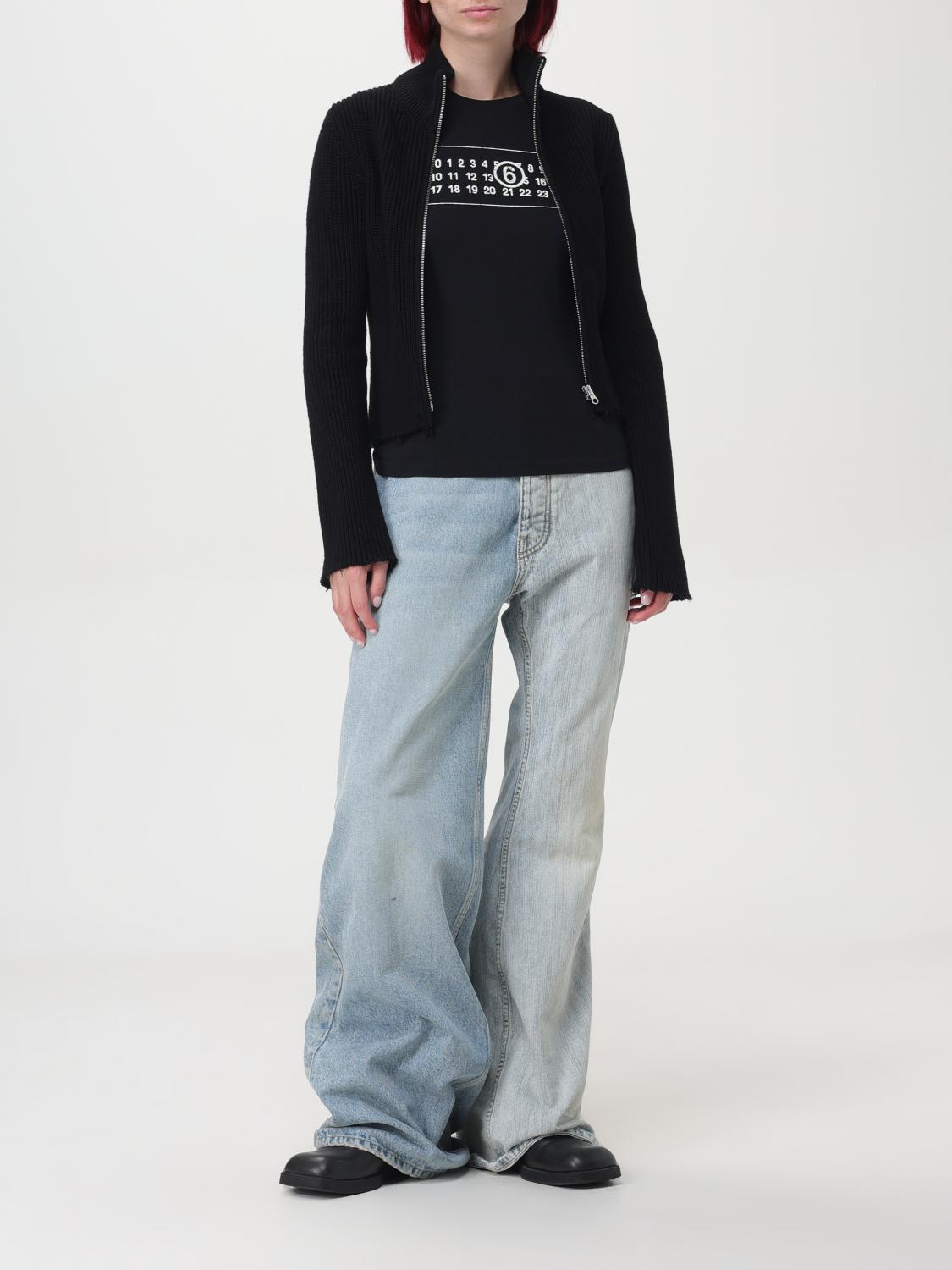 Mm6 Maison Margiela ribbed cotton cardigan - Black