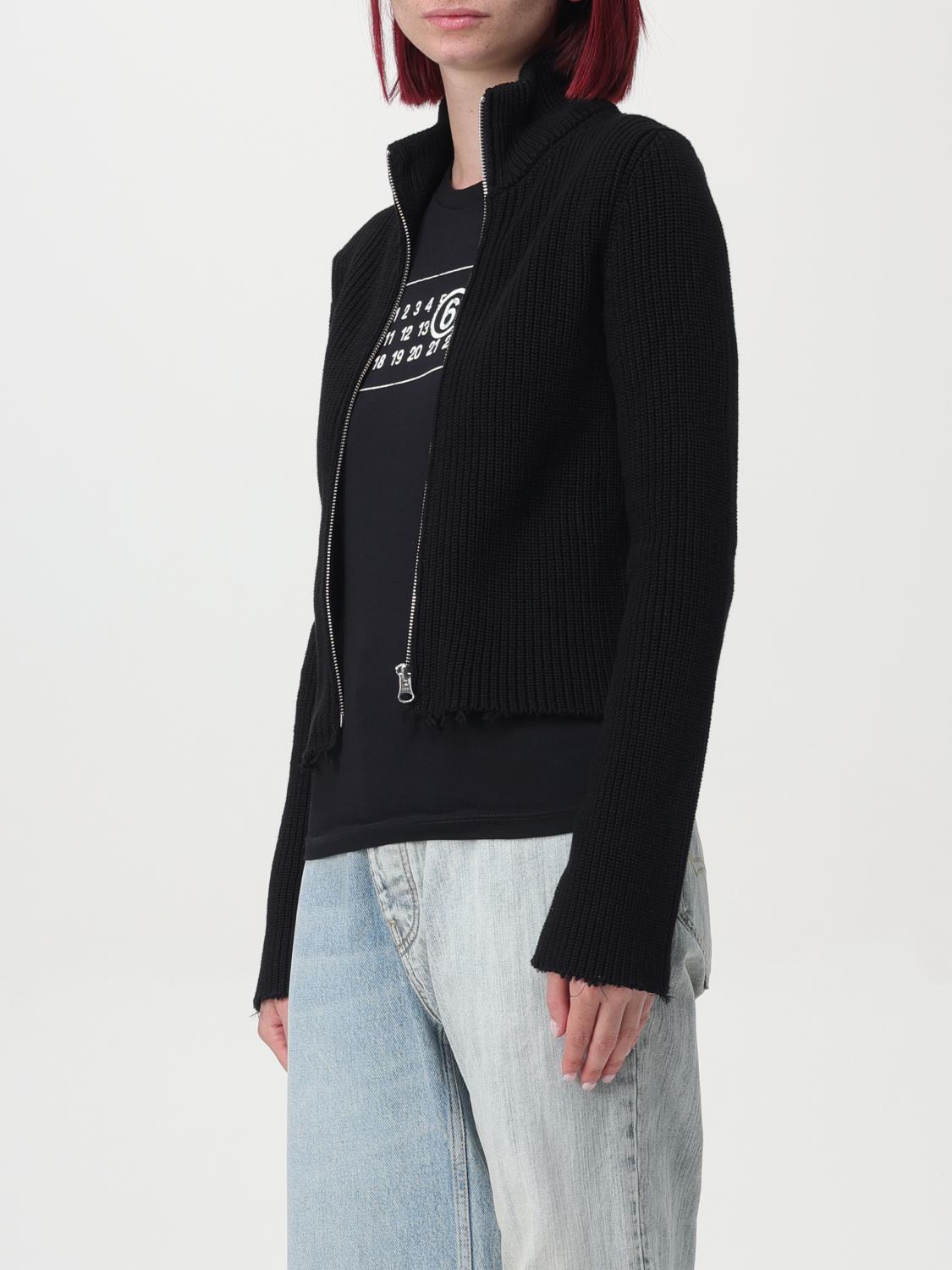 Mm6 Maison Margiela ribbed cotton cardigan - Black
