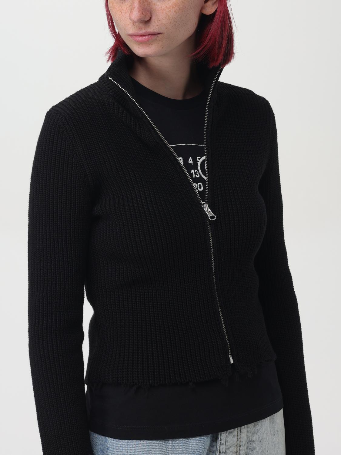 Mm6 Maison Margiela ribbed cotton cardigan - Black