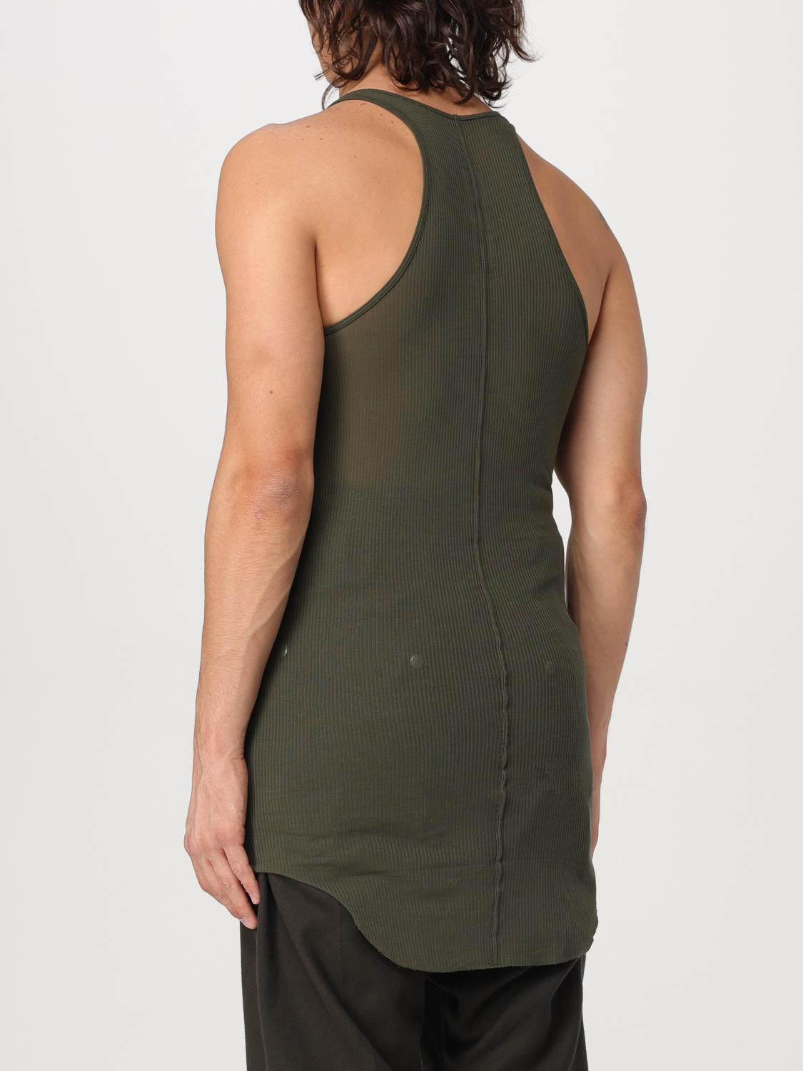 RICK OWENS TANK TOP: Rick Owens men's tank top, Green - Img 3