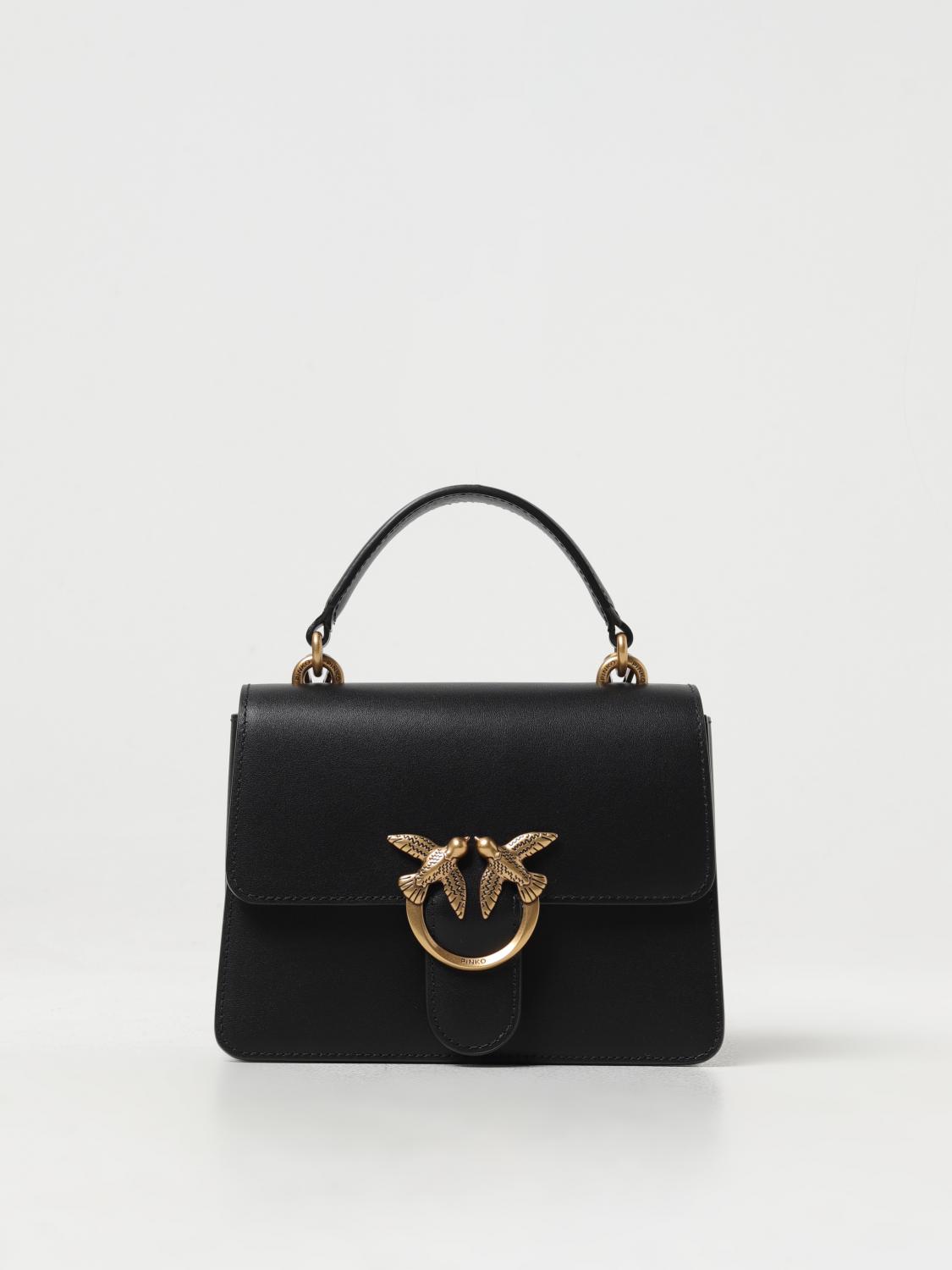 PINKO BORSA MINI: Borsa Love One Pinko in pelle , Nero - Img 1