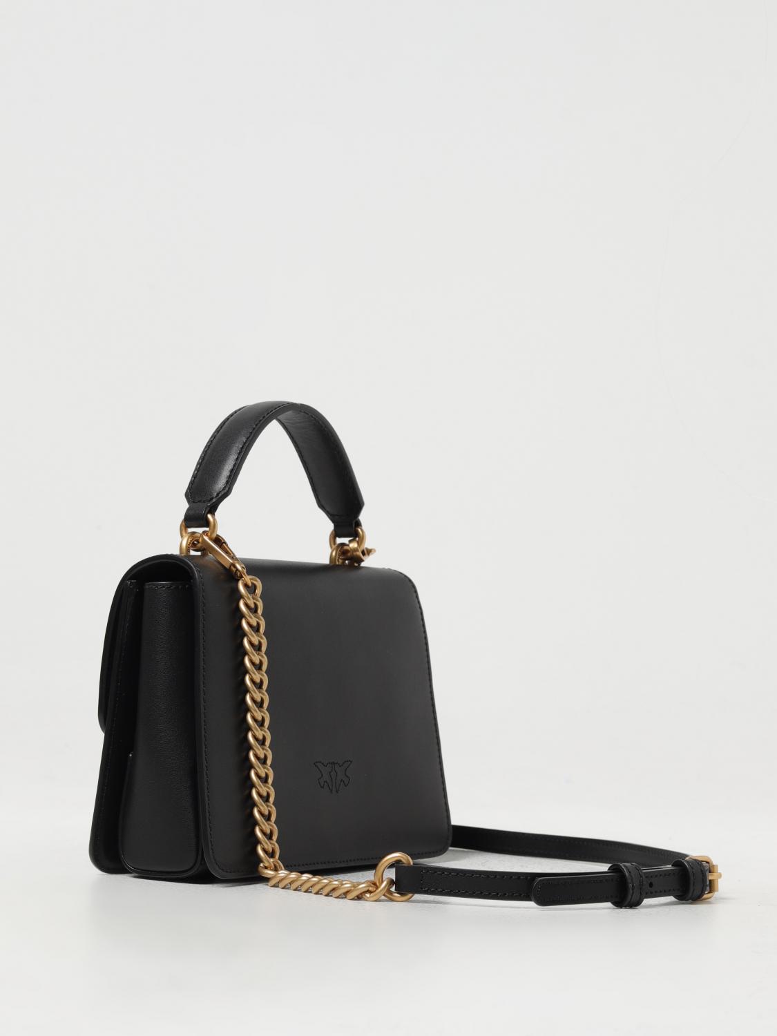 PINKO BORSA MINI: Borsa Love One Pinko in pelle , Nero - Img 2