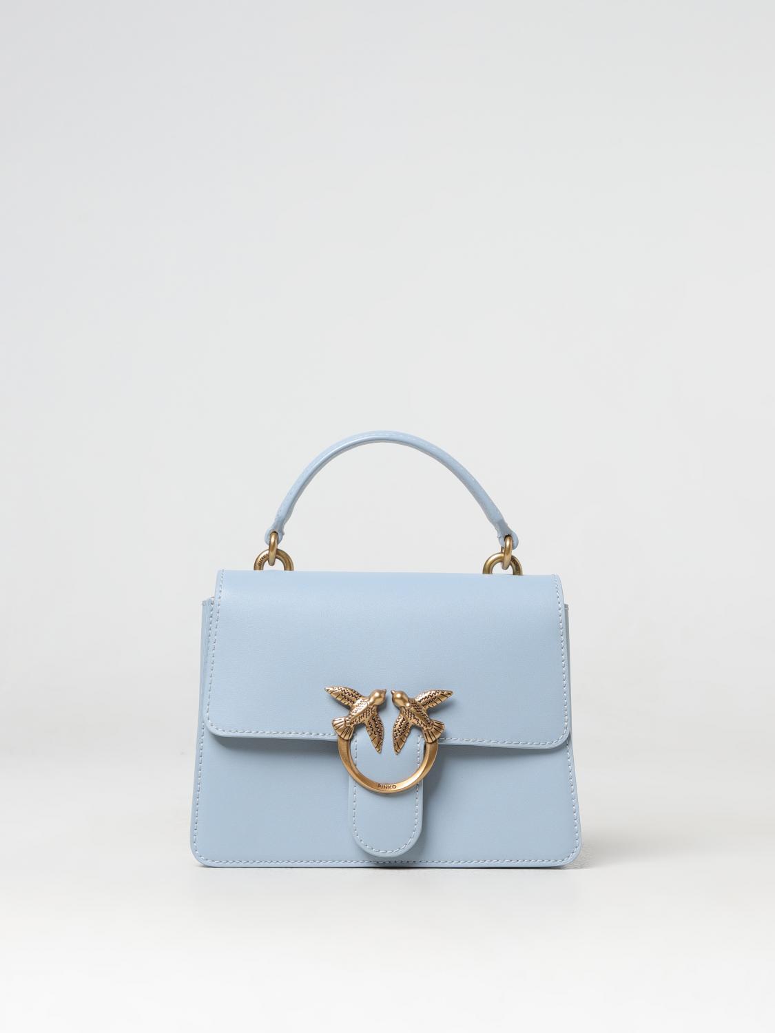 PINKO BORSA MINI: Borsa Love One Pinko in pelle , Blue - Img 1
