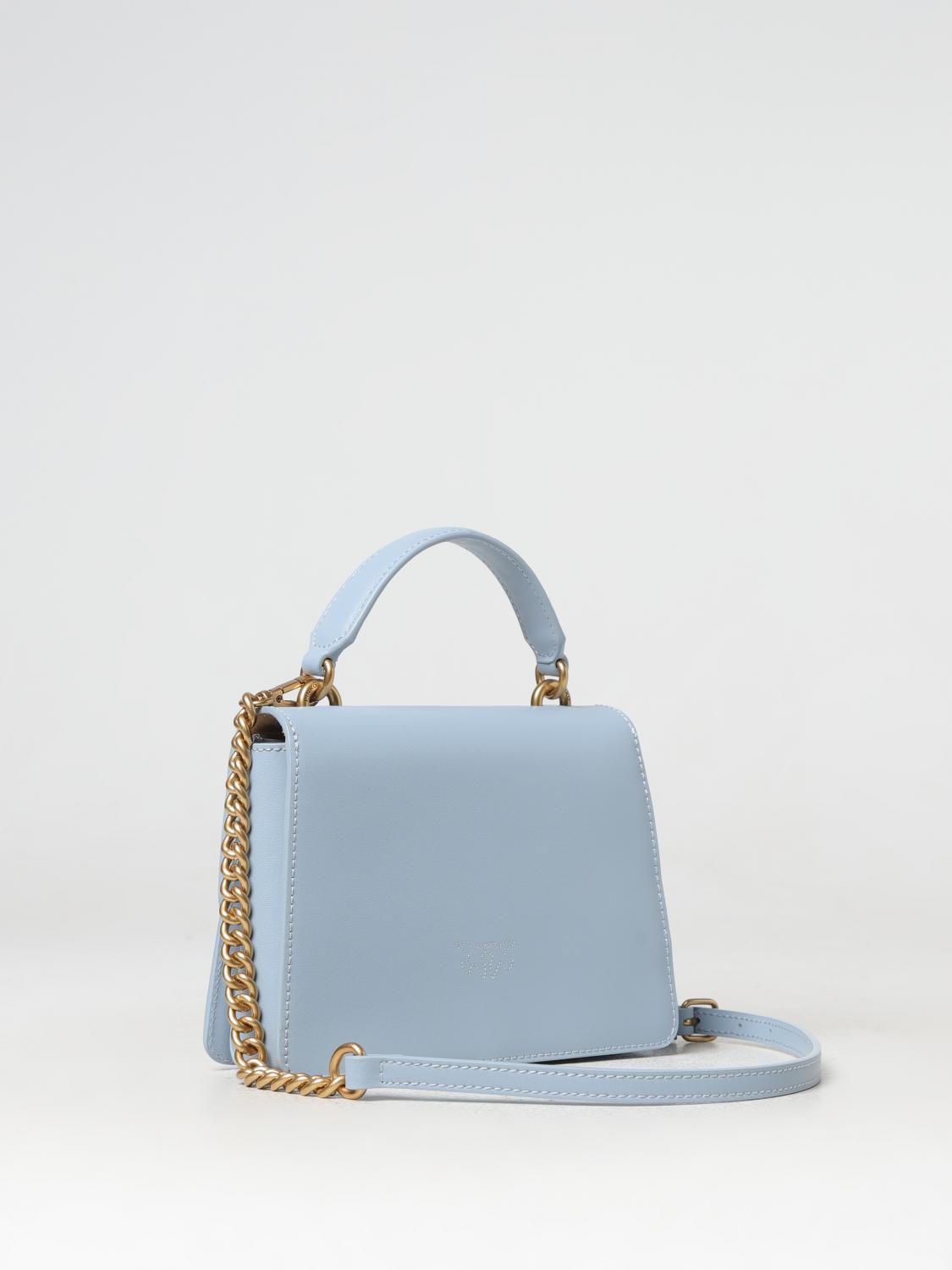 PINKO BORSA MINI: Borsa Love One Pinko in pelle , Blue - Img 2