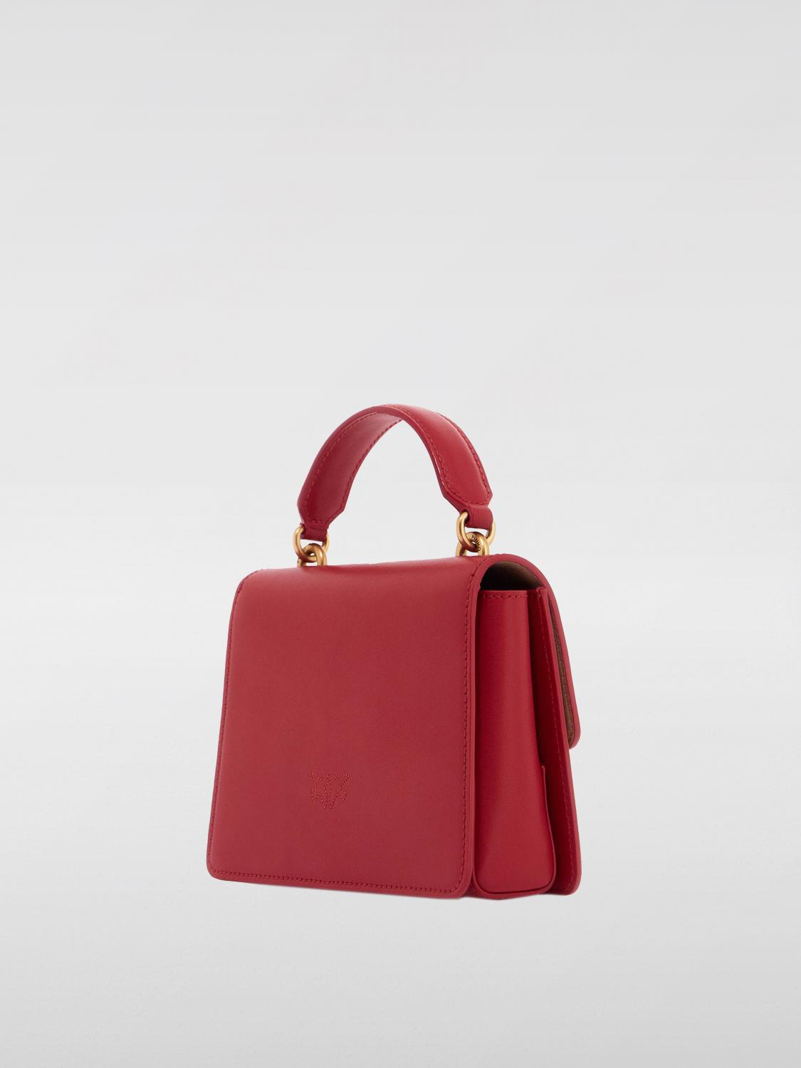 PINKO BORSA MINI: Borsa Love One Pinko in pelle , Rosso - Img 2