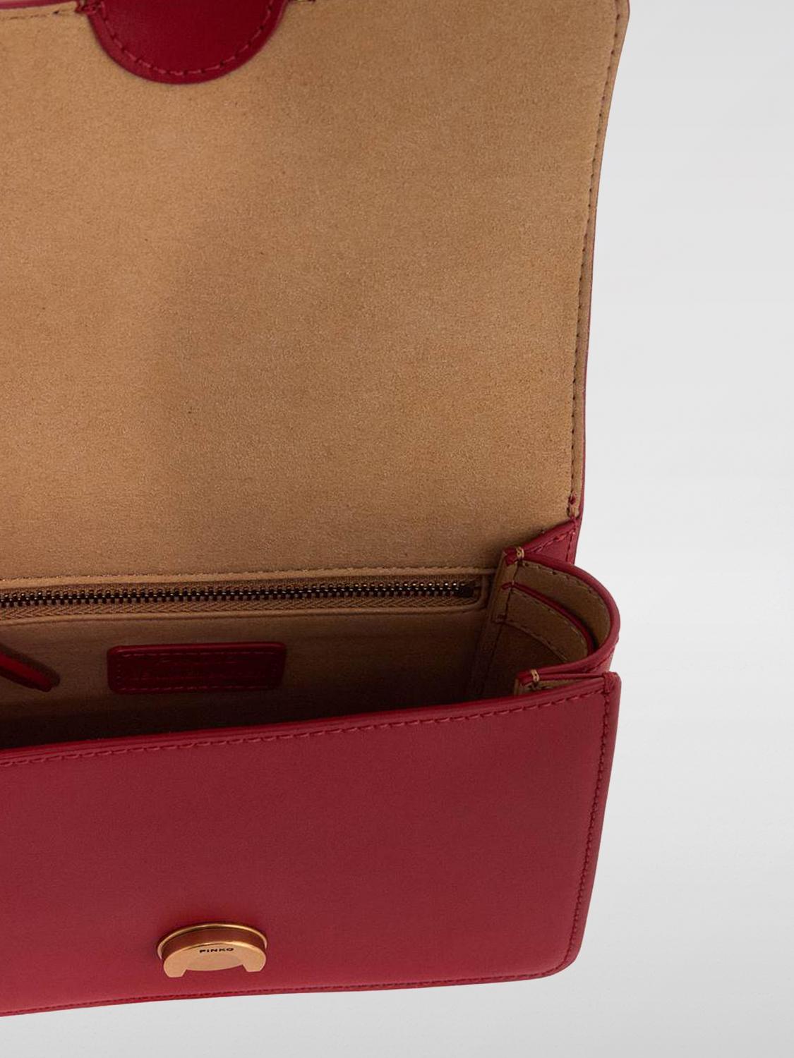 PINKO BORSA MINI: Borsa Love One Pinko in pelle , Rosso - Img 4