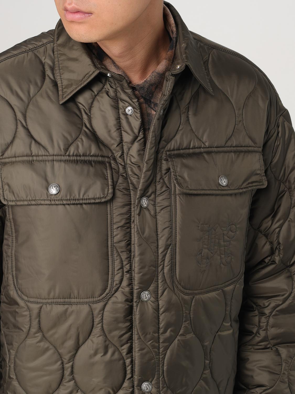 PALM ANGELS JACKET: Palm Angels quilted nylon jacket, Green - Img 5