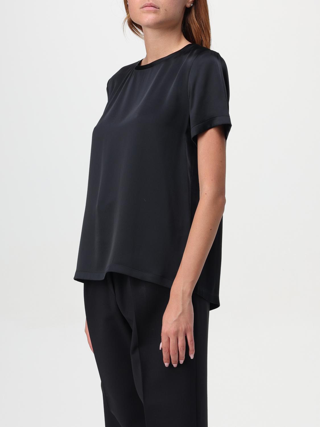 MAX MARA T-SHIRTS: T-shirt basic in viscosa Max Mara, Nero - Img 4