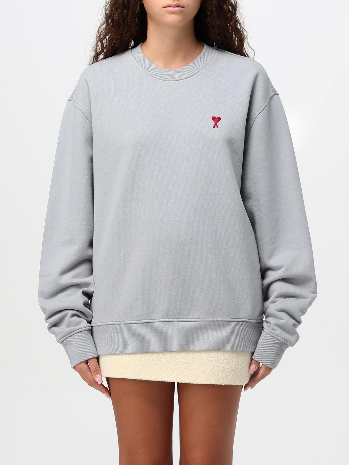 Ami Paris Sweater woman - Blue | USW035730 | GIGLIO.COM