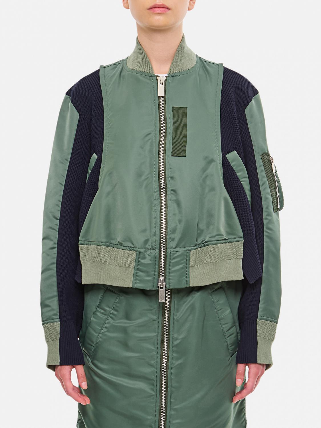 SACAI JACKET: Jacket woman Sacai, Green - Img 1