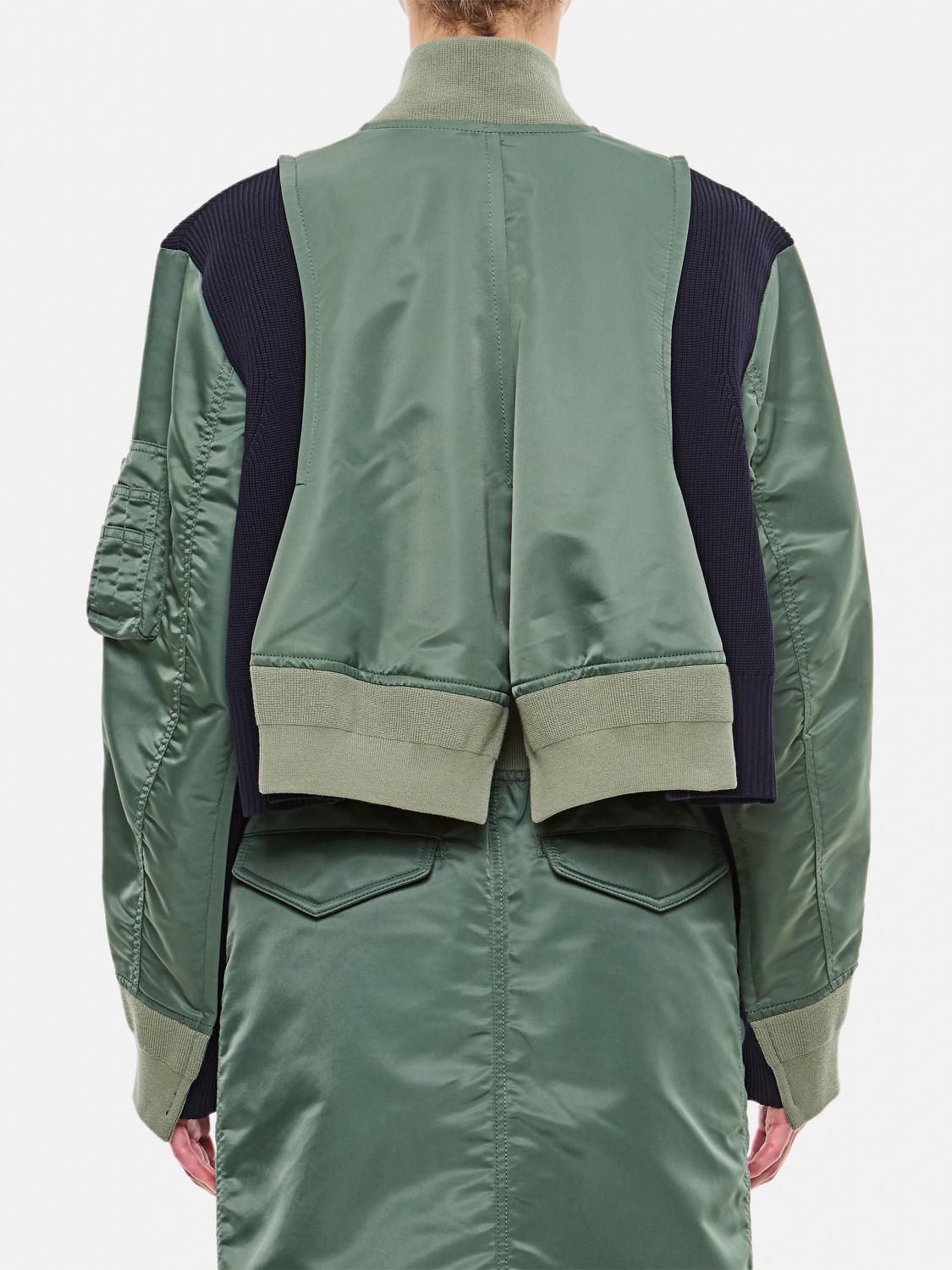 SACAI JACKET: Jacket woman Sacai, Green - Img 3