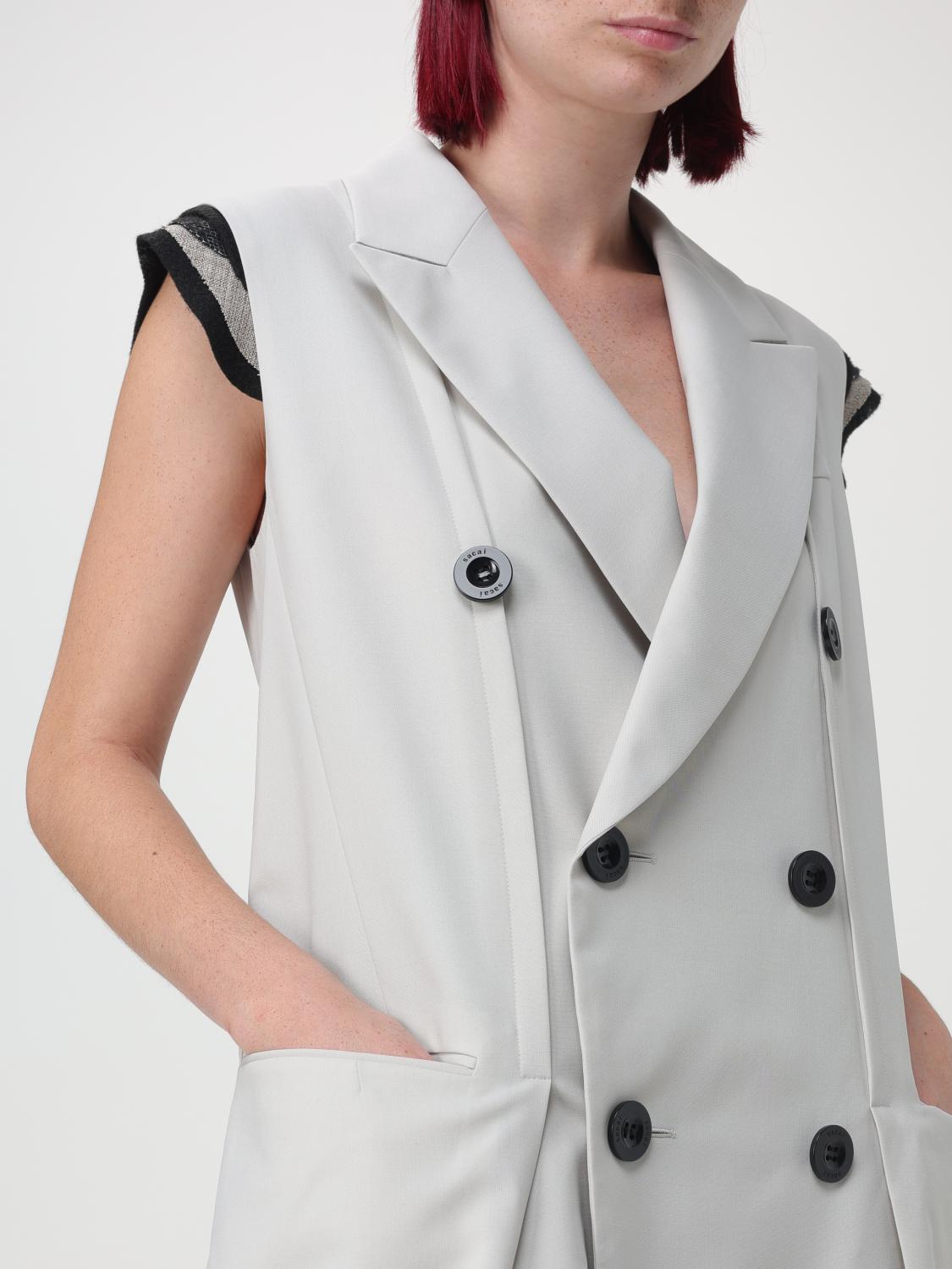 SACAI GABARDINA: Jersey mujer Sacai, Beige - Img 4
