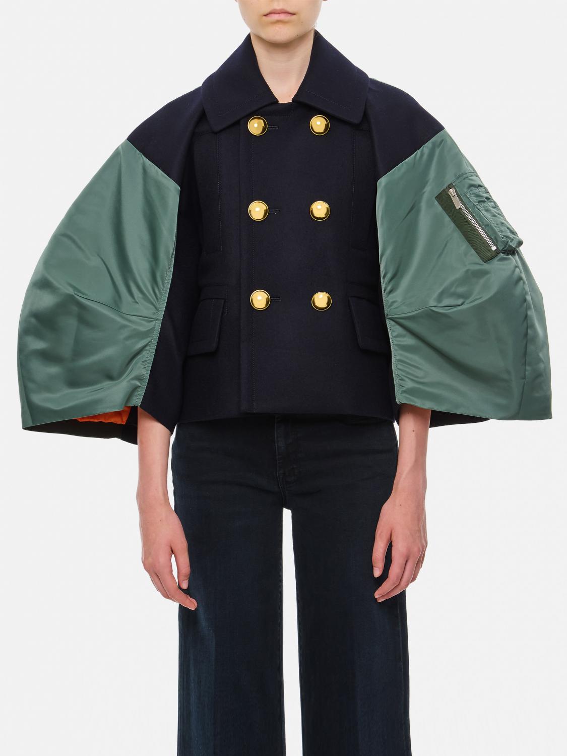 Giglio Giacca a doppiopetto Sacai con maniche oversize