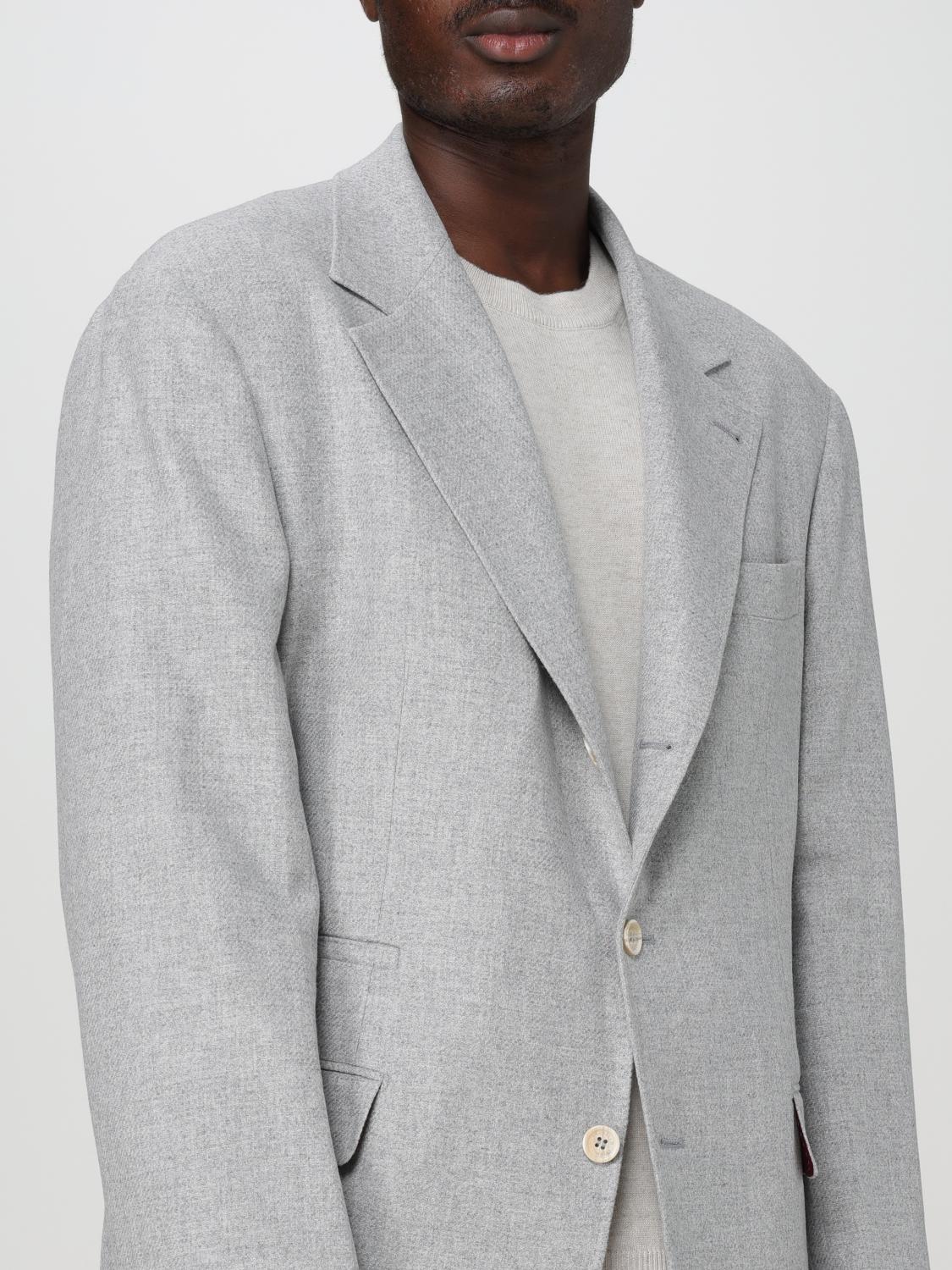 Brunello Cucinelli Blazer men - Grey | MN4857BTD | GIGLIO.COM