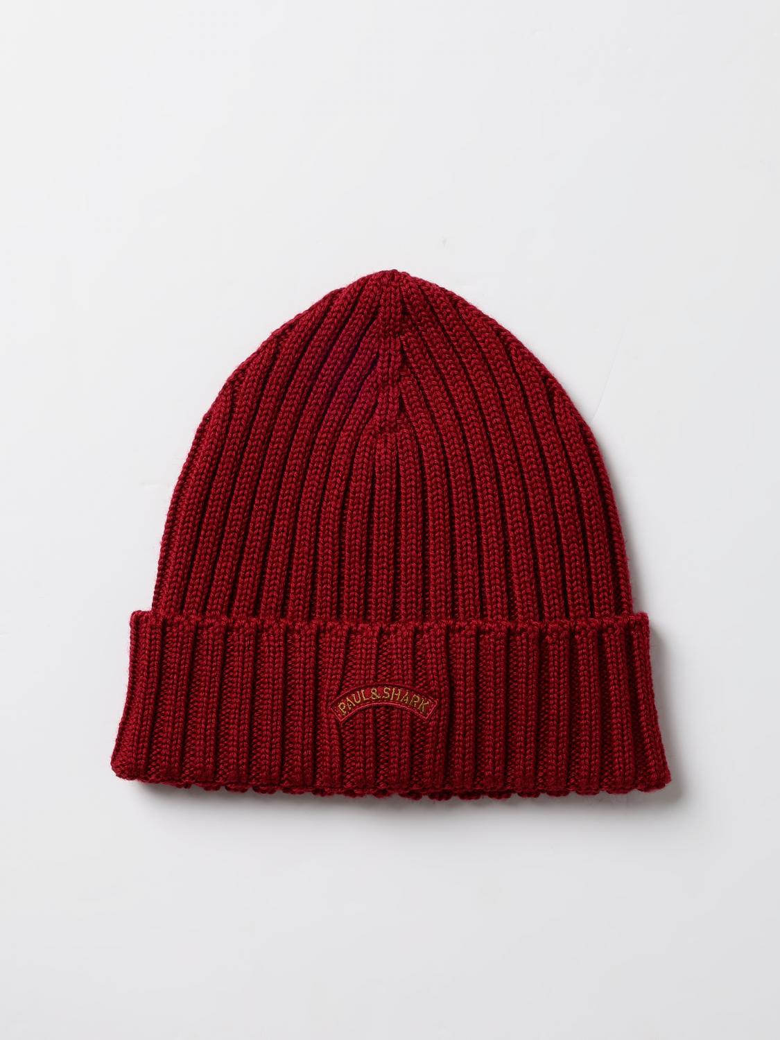 PAUL & SHARK CAPPELLO: Cappello Paul & Shark in lana a coste , Rosso - Img 1
