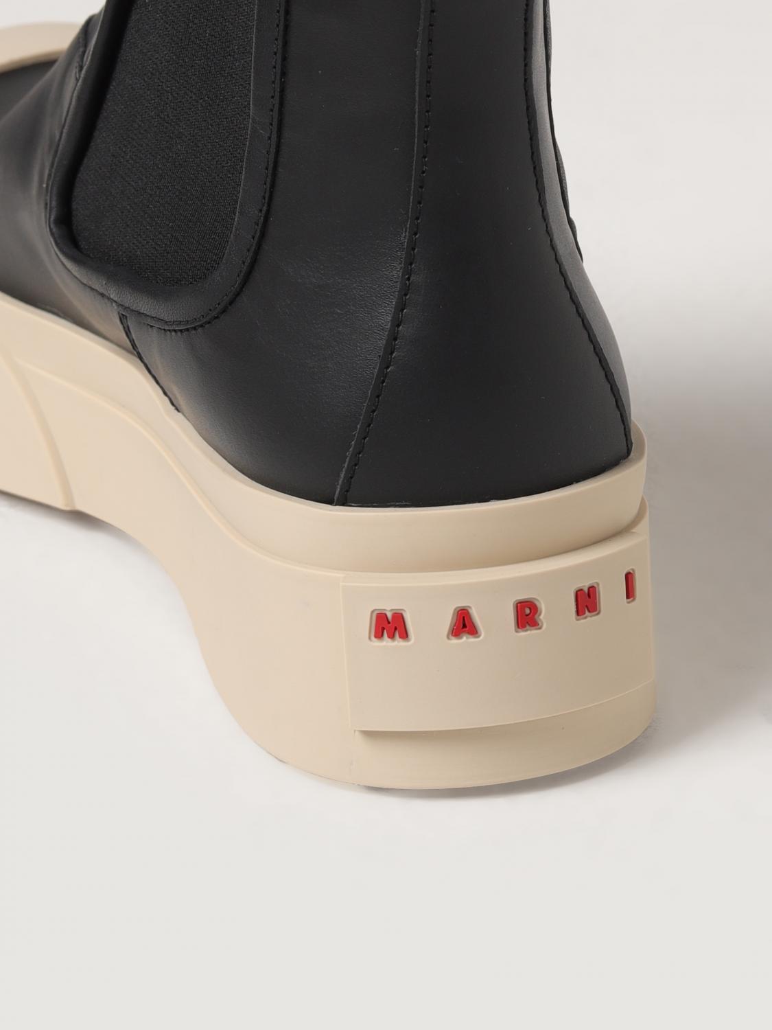 MARNI FLACHE STIEFELETTEN: Flache stiefeletten damen Marni, Schwarz - Img 4