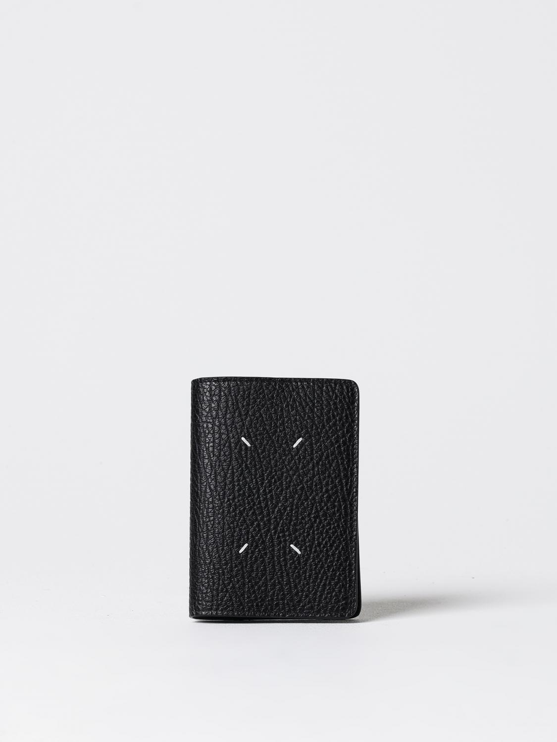 MAISON MARGIELA PORTAFOGLIO: Portacarte di credito Maison Margiela in pelle a grana , Nero - Img 1