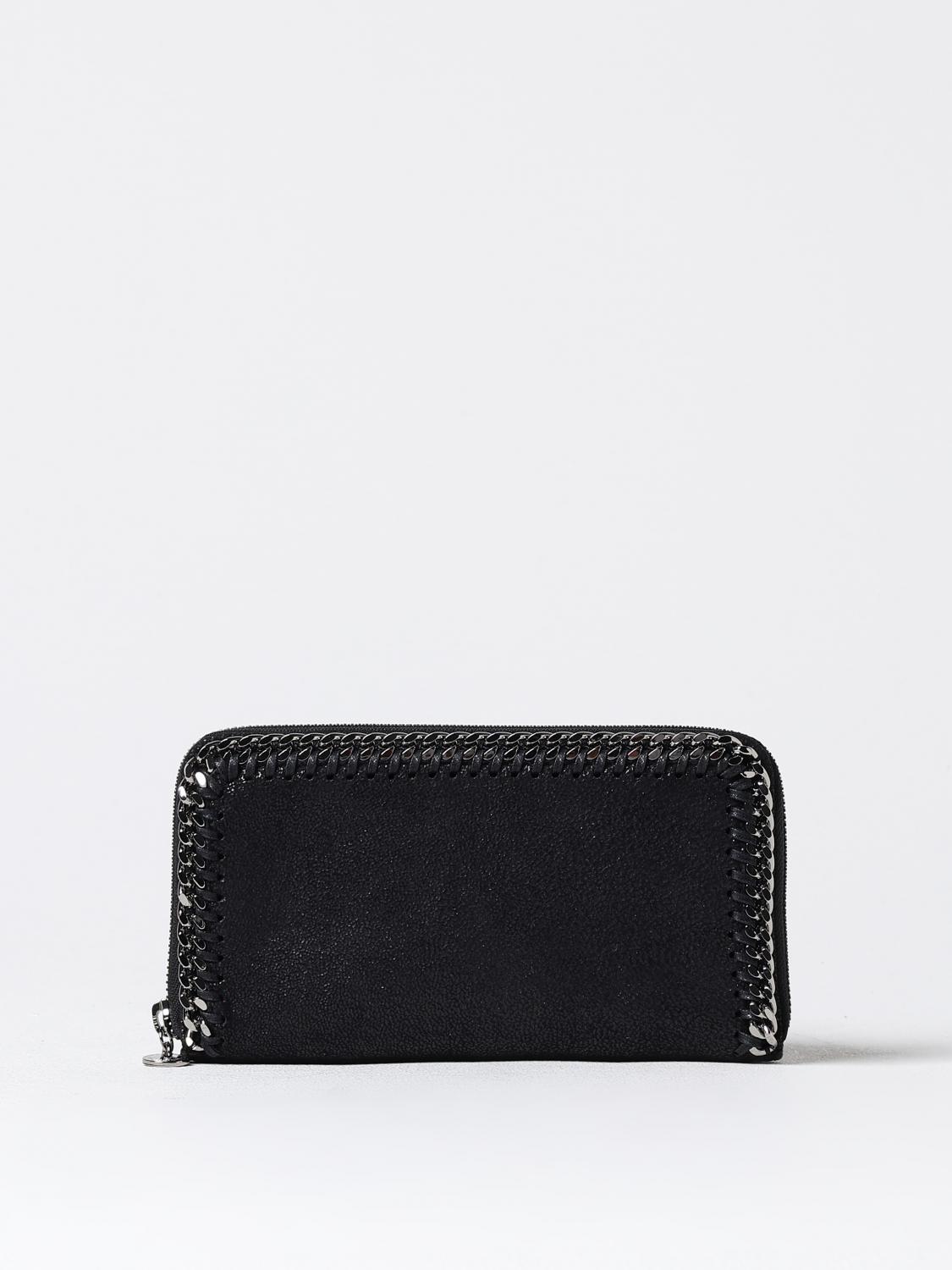 STELLA MCCARTNEY GELDBÖRSE: Falabella Geldbörse Stella McCartney aus geknittertem Kunstleder, Schwarz - Img 1