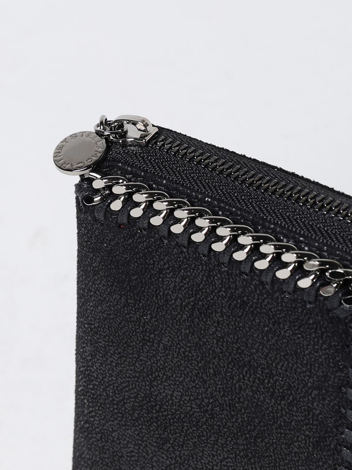 STELLA MCCARTNEY GELDBÖRSE: Falabella Geldbörse Stella McCartney aus geknittertem Kunstleder, Schwarz - Img 4