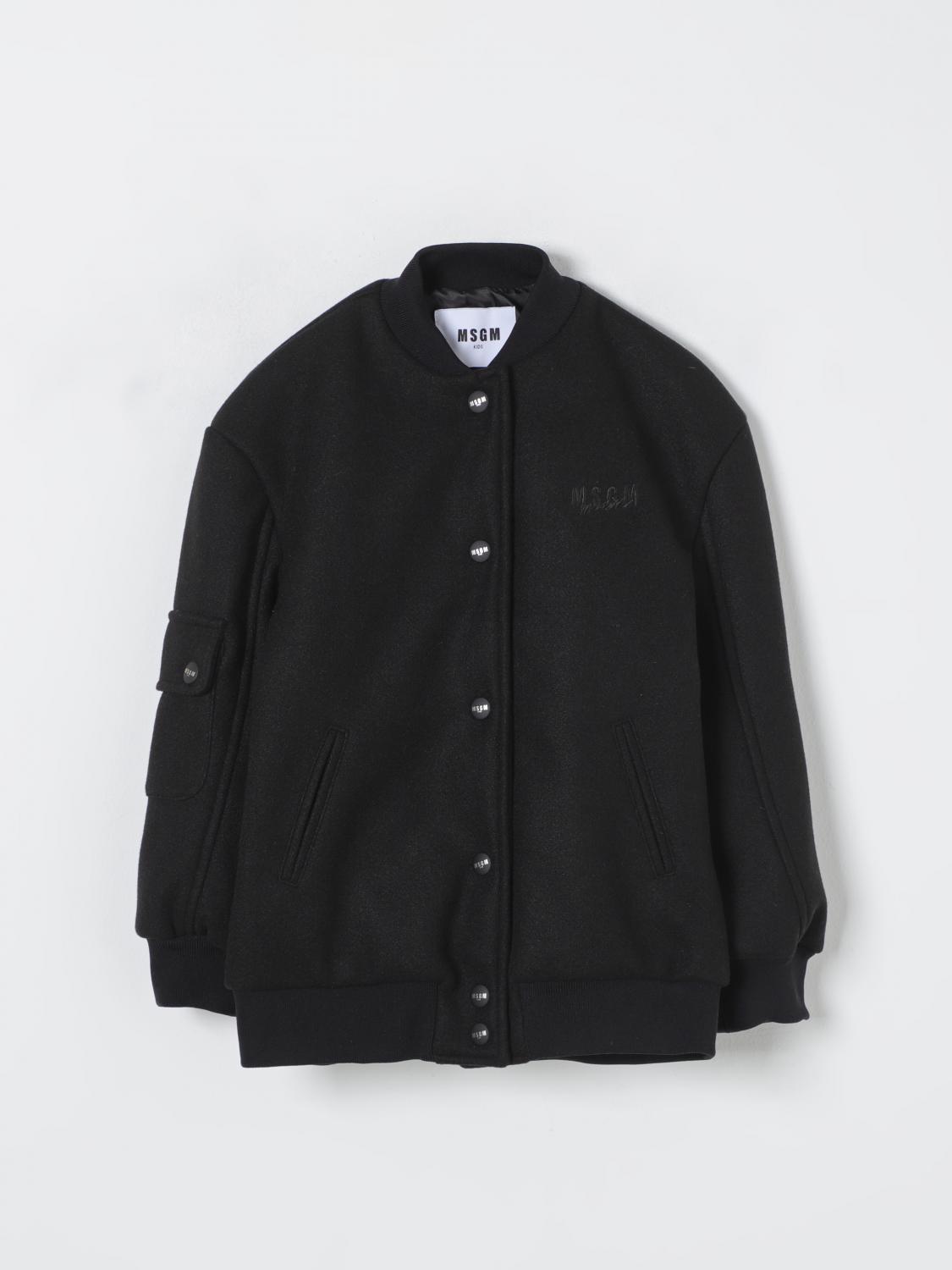 MSGM Kids コート ボーイ - ブラック | F4MSJGBO102 | GIGLIO.COM