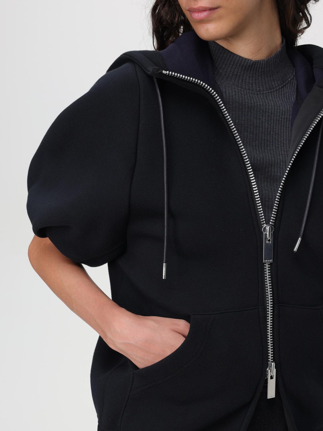 SACAI SWEATSHIRT: Pullover damen Sacai, Schwarz - Img 5