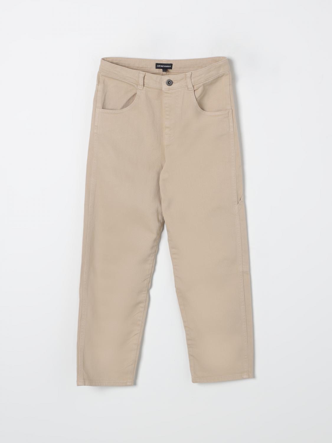 EMPORIO ARMANI PANTS: Jeans kids Emporio Armani, Beige - Img 1