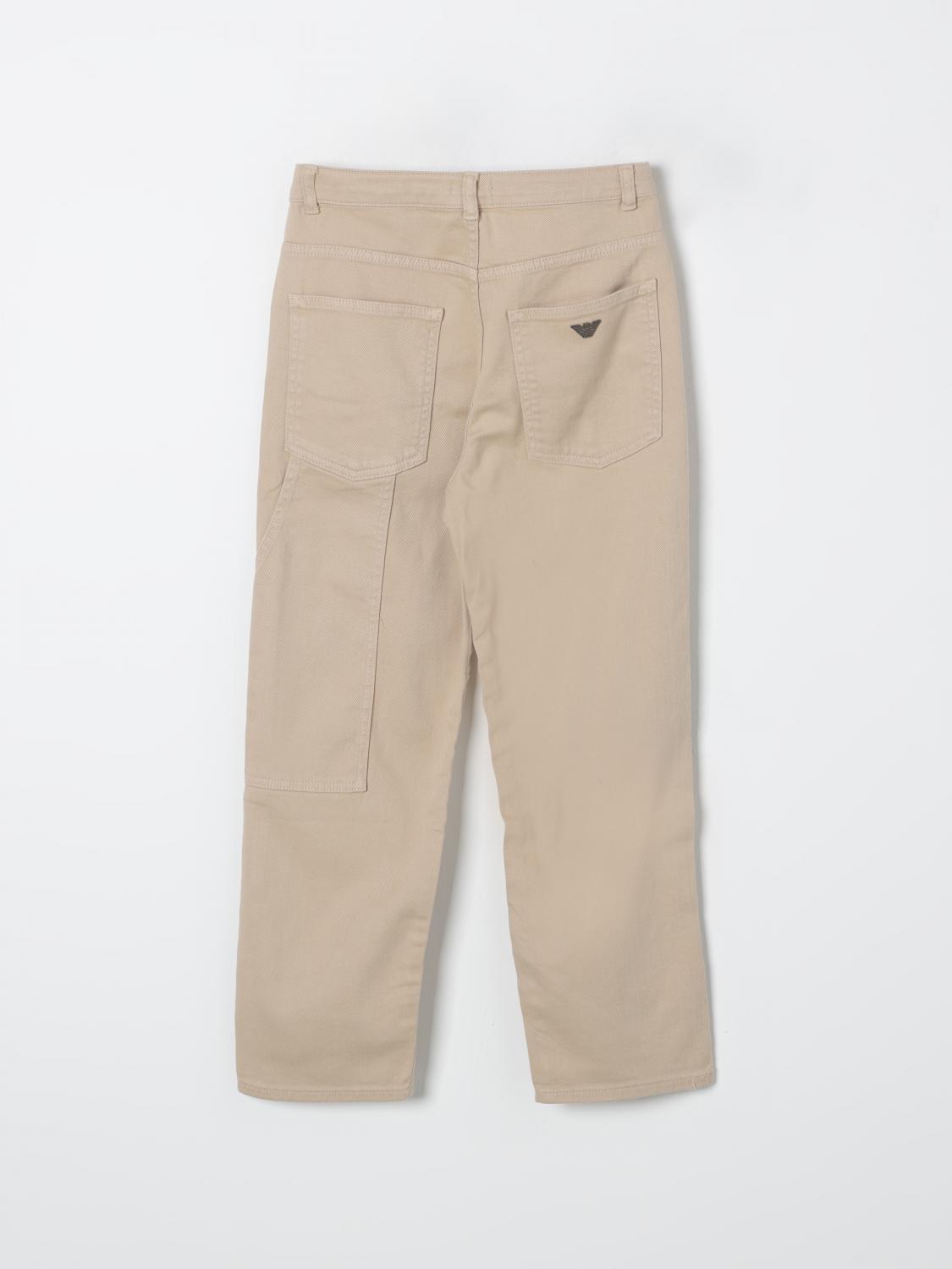 EMPORIO ARMANI PANTS: Jeans kids Emporio Armani, Beige - Img 2