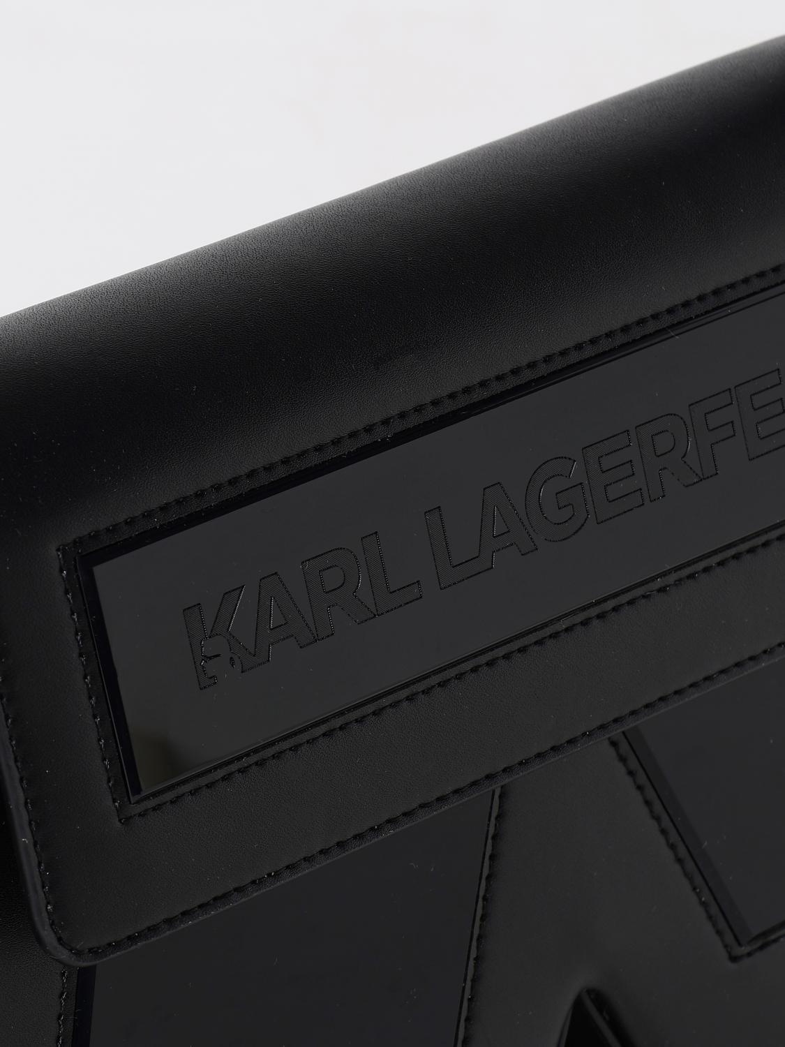 KARL LAGERFELD BORSA A SPALLA: Borsa Karl Lagerfeld in pelle sintetica , Nero - Img 3