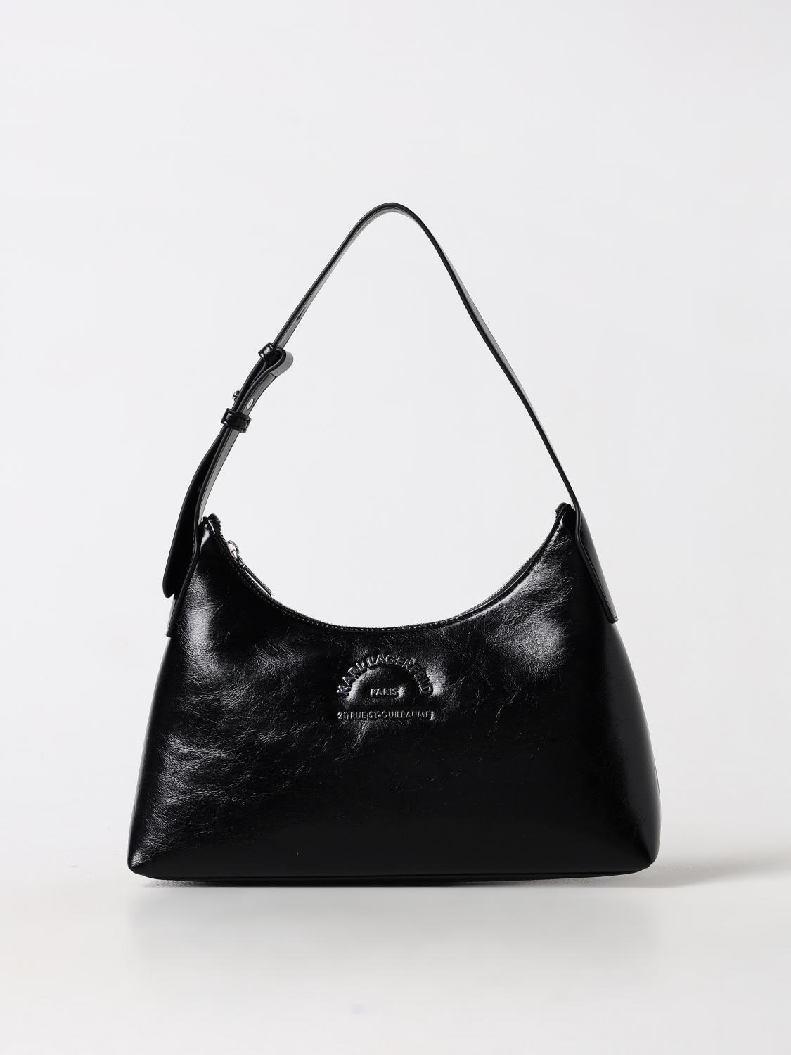 KARL LAGERFELD BORSA A SPALLA: Borsa Karl Lagerfeld in pelle sintetica , Nero - Img 1