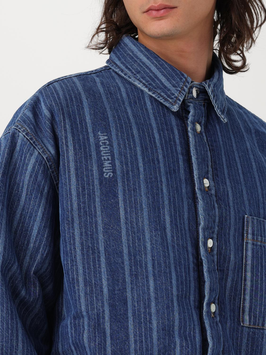 JACQUEMUS CAMICIA: Overshirt Jacquemus in denim , Blue - Img 4