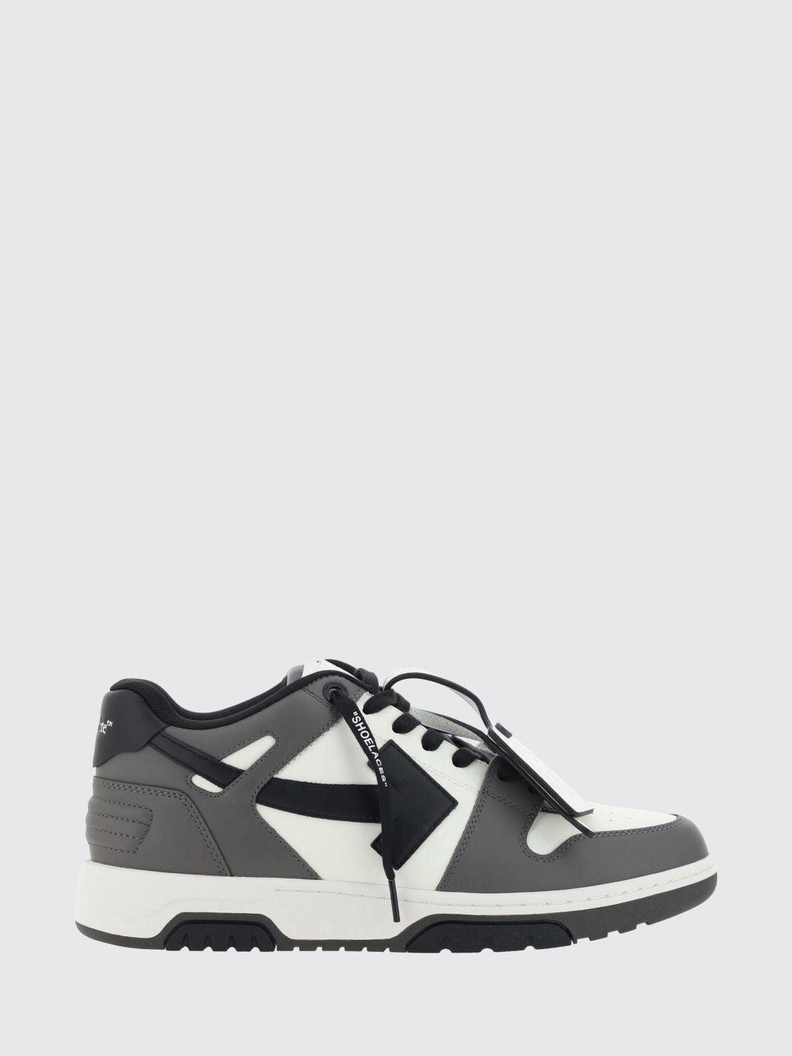 OFF-WHITE SNEAKERS: Out Of Office Sneakers Off-White aus Leder, Grau - Img 1
