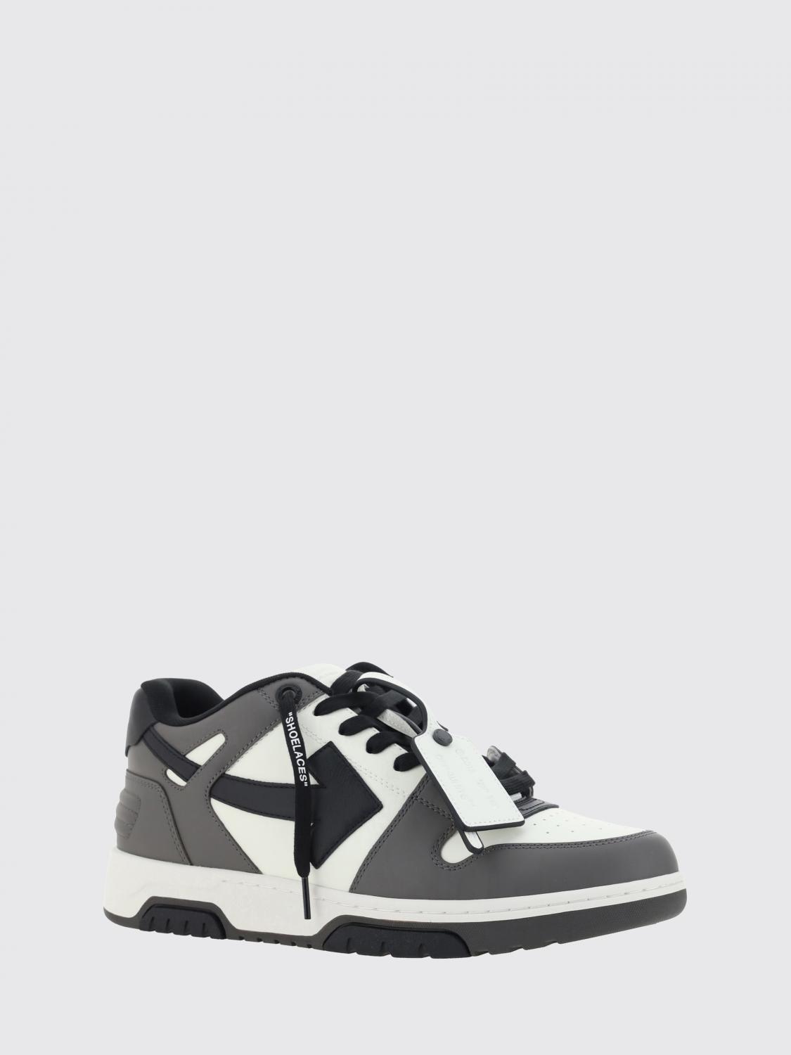 OFF-WHITE SNEAKERS: Out Of Office Sneakers Off-White aus Leder, Grau - Img 2